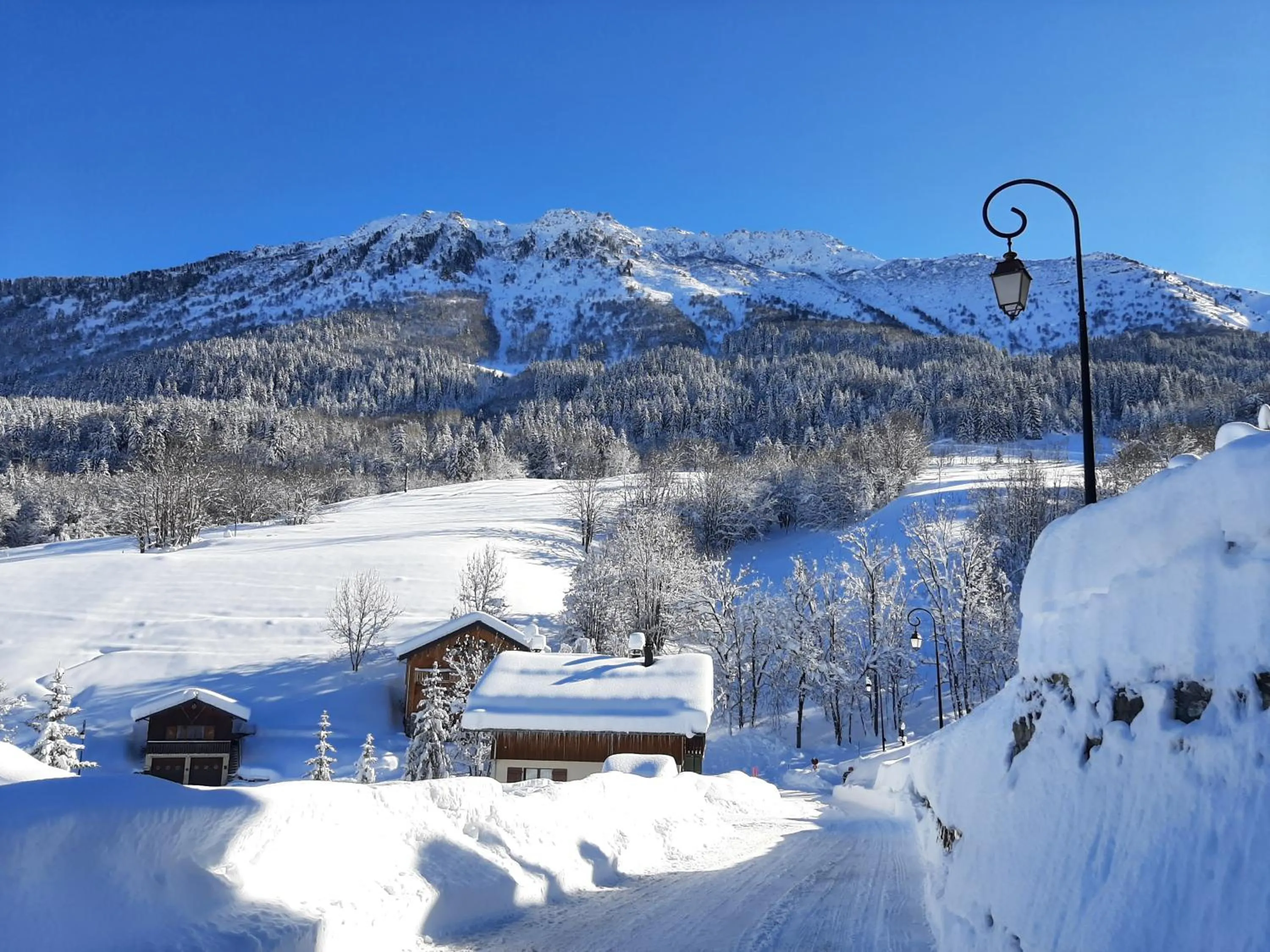 Mountain view in Hotel Chalet du Crey