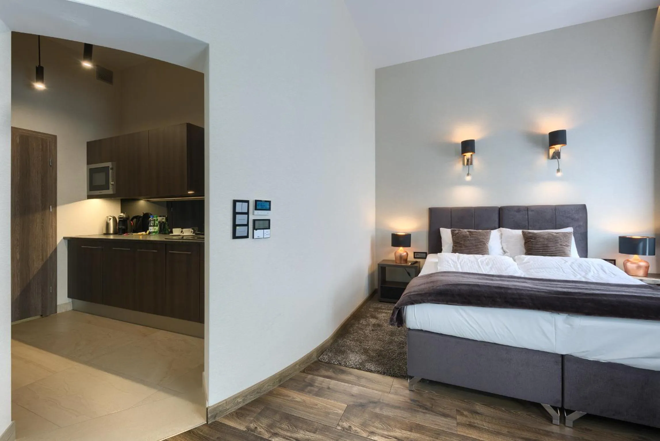 Bed in Aparthotel New Lux