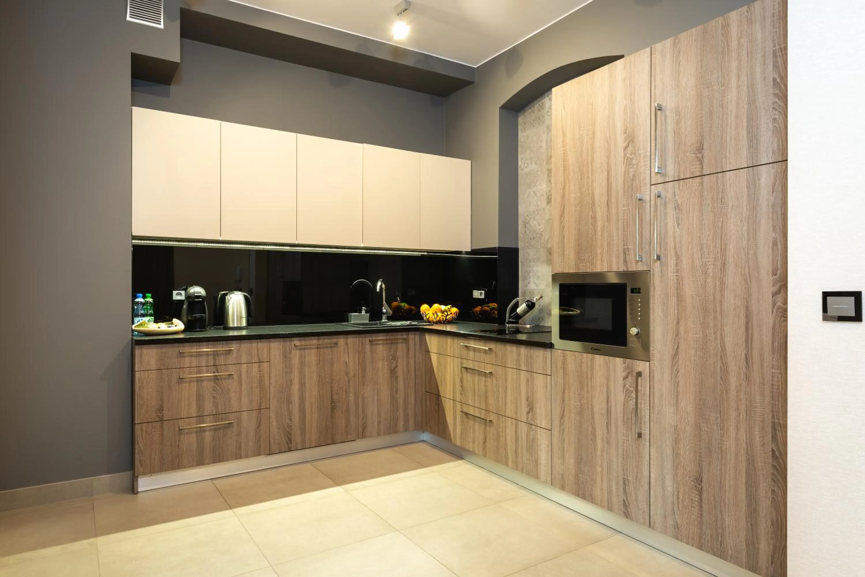 Kitchen or kitchenette in Aparthotel New Lux