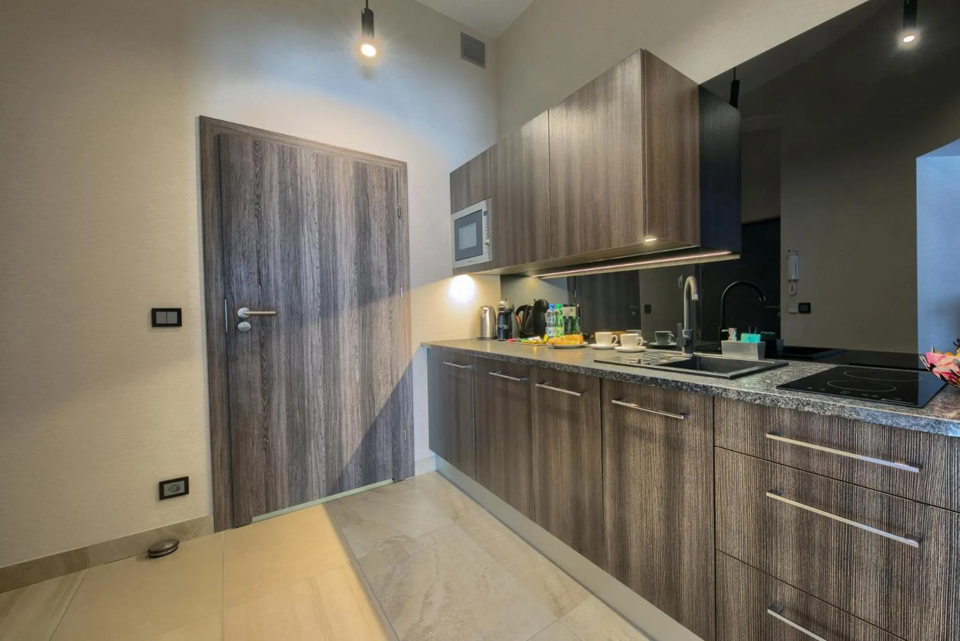 Kitchen or kitchenette in Aparthotel New Lux