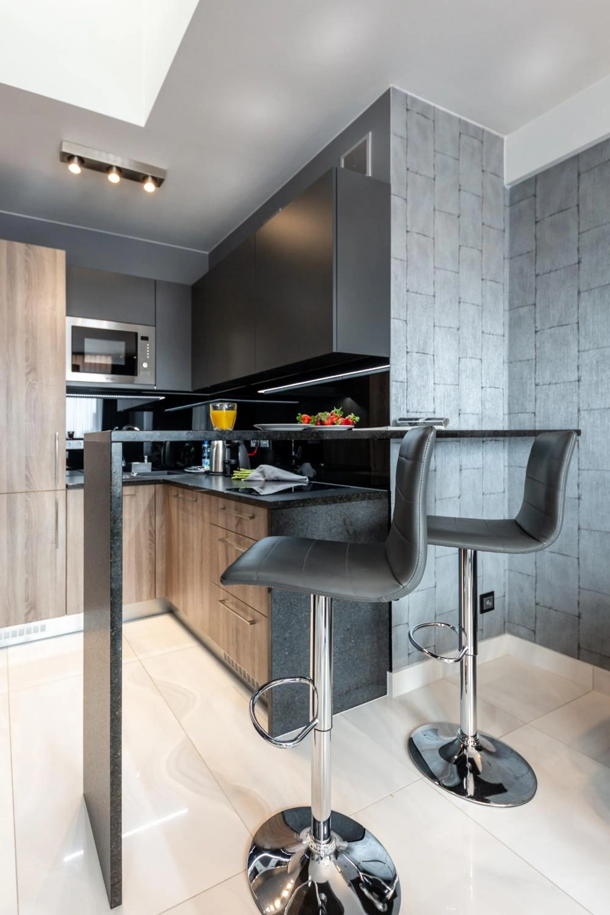 Kitchen or kitchenette in Aparthotel New Lux