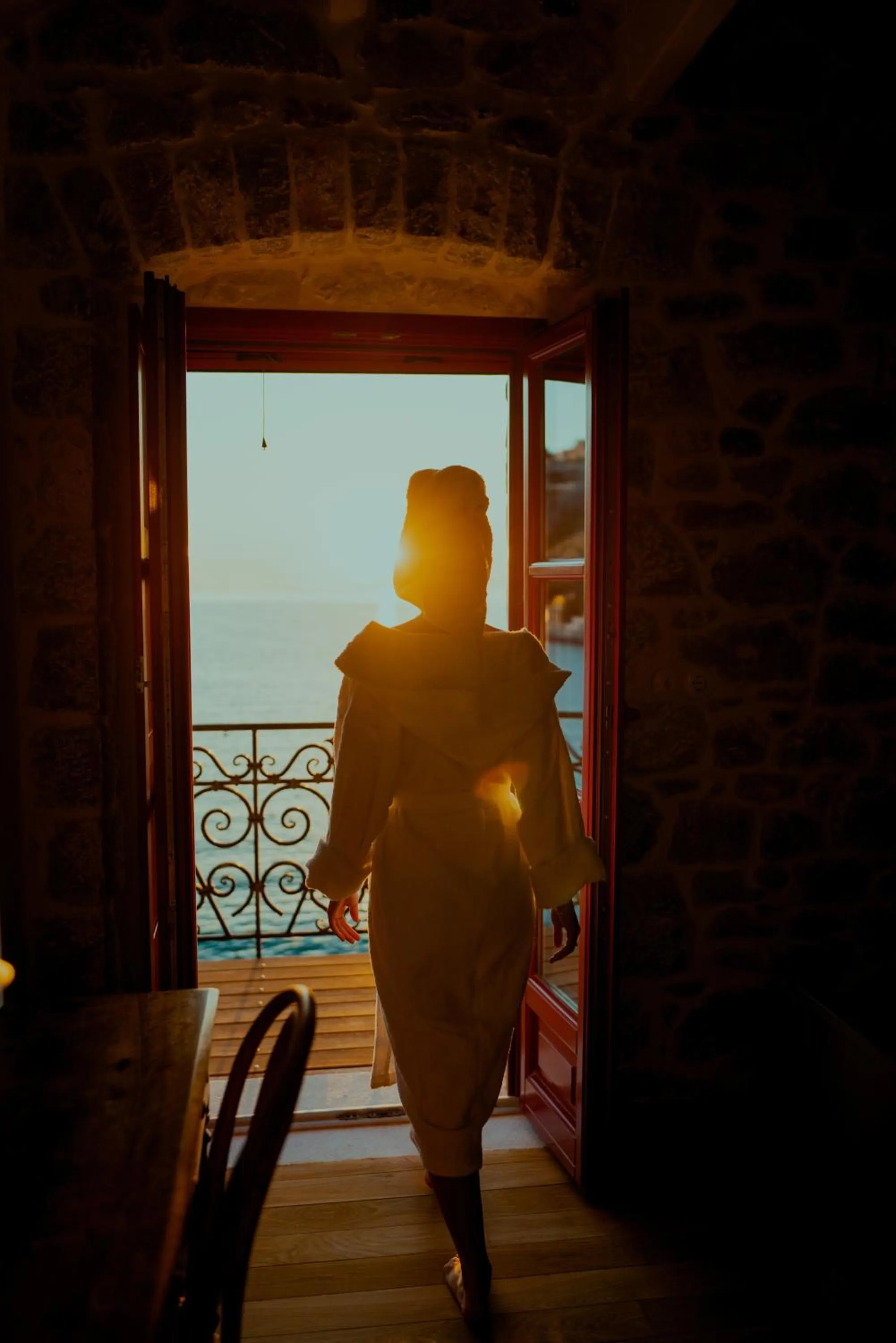 Balcony/Terrace in Limeni Villa