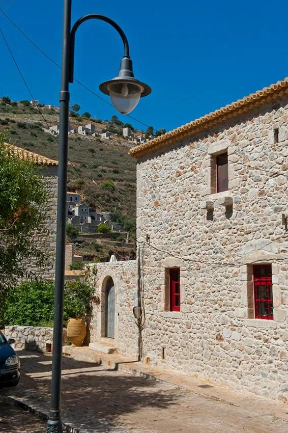Facade/entrance in Limeni Villa