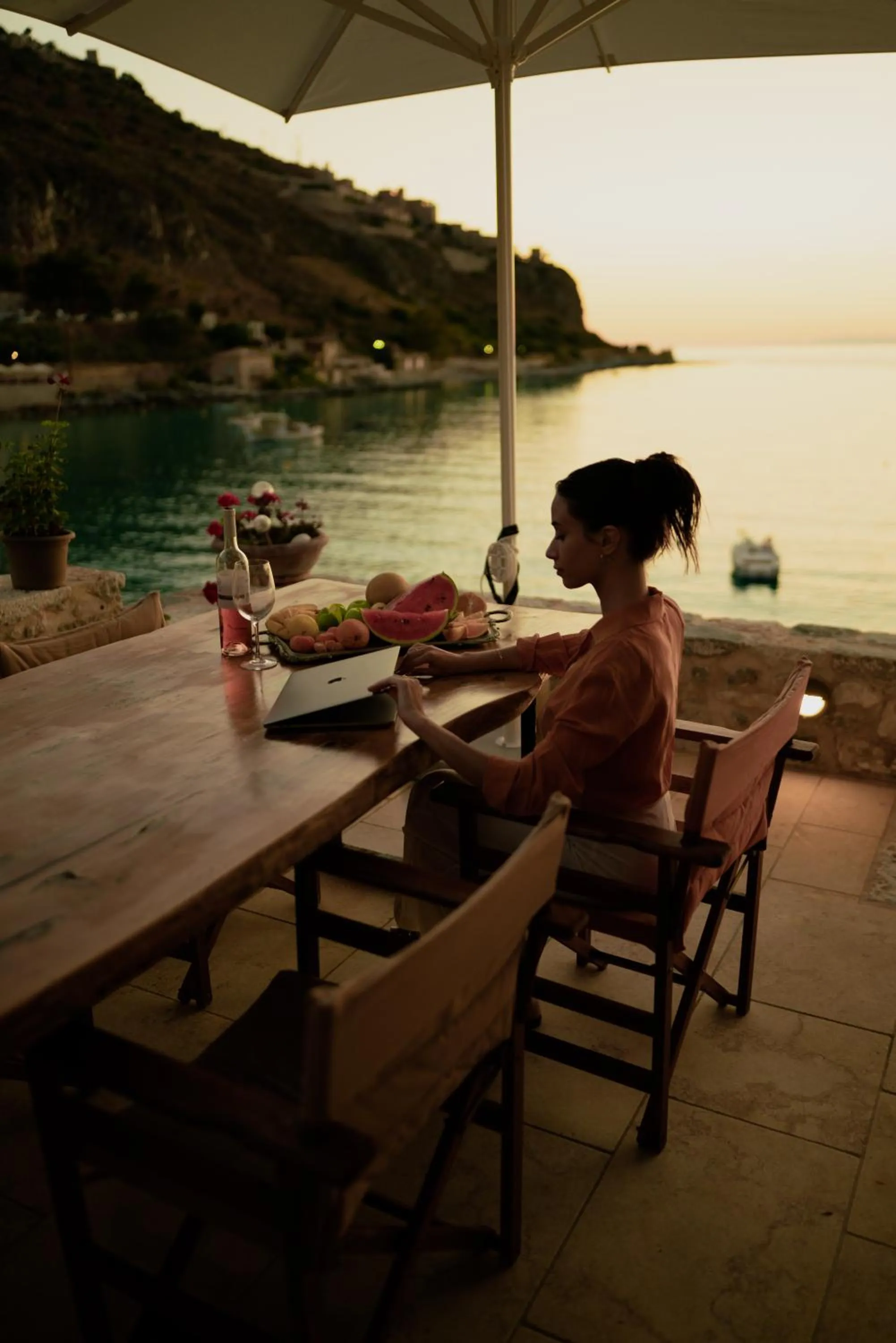 Balcony/Terrace in Limeni Villa
