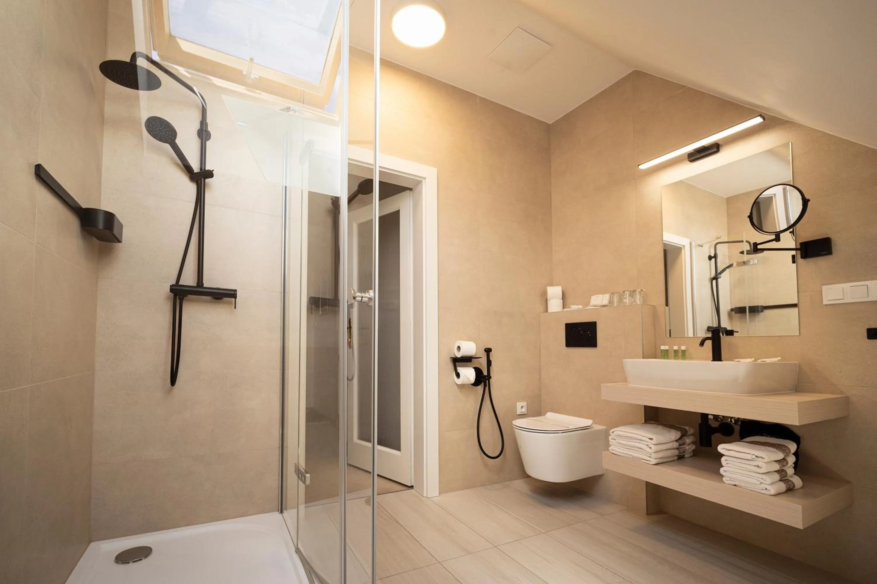 Shower in Hotel U Kaplicky