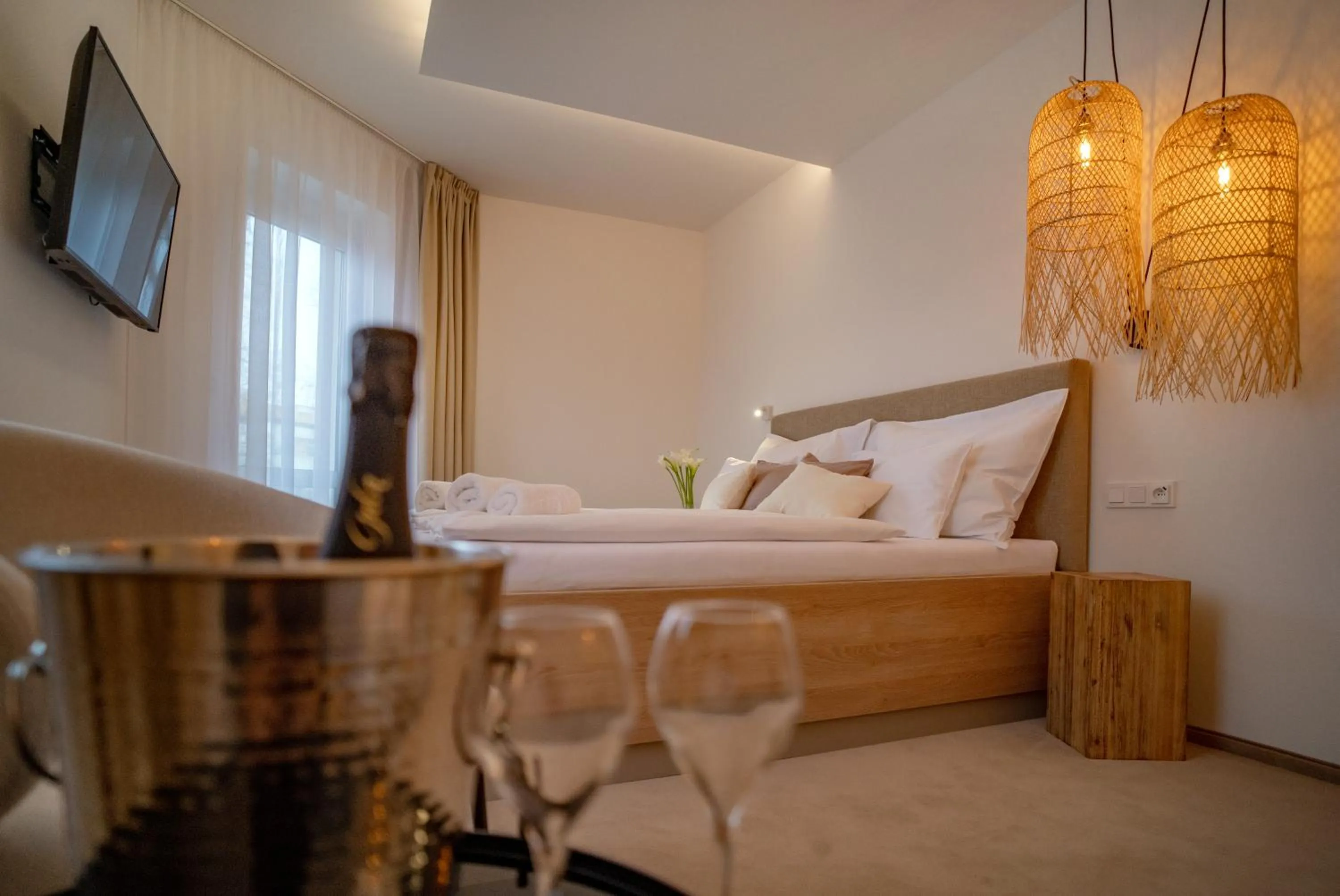 Bed in Hotel U Kaplicky