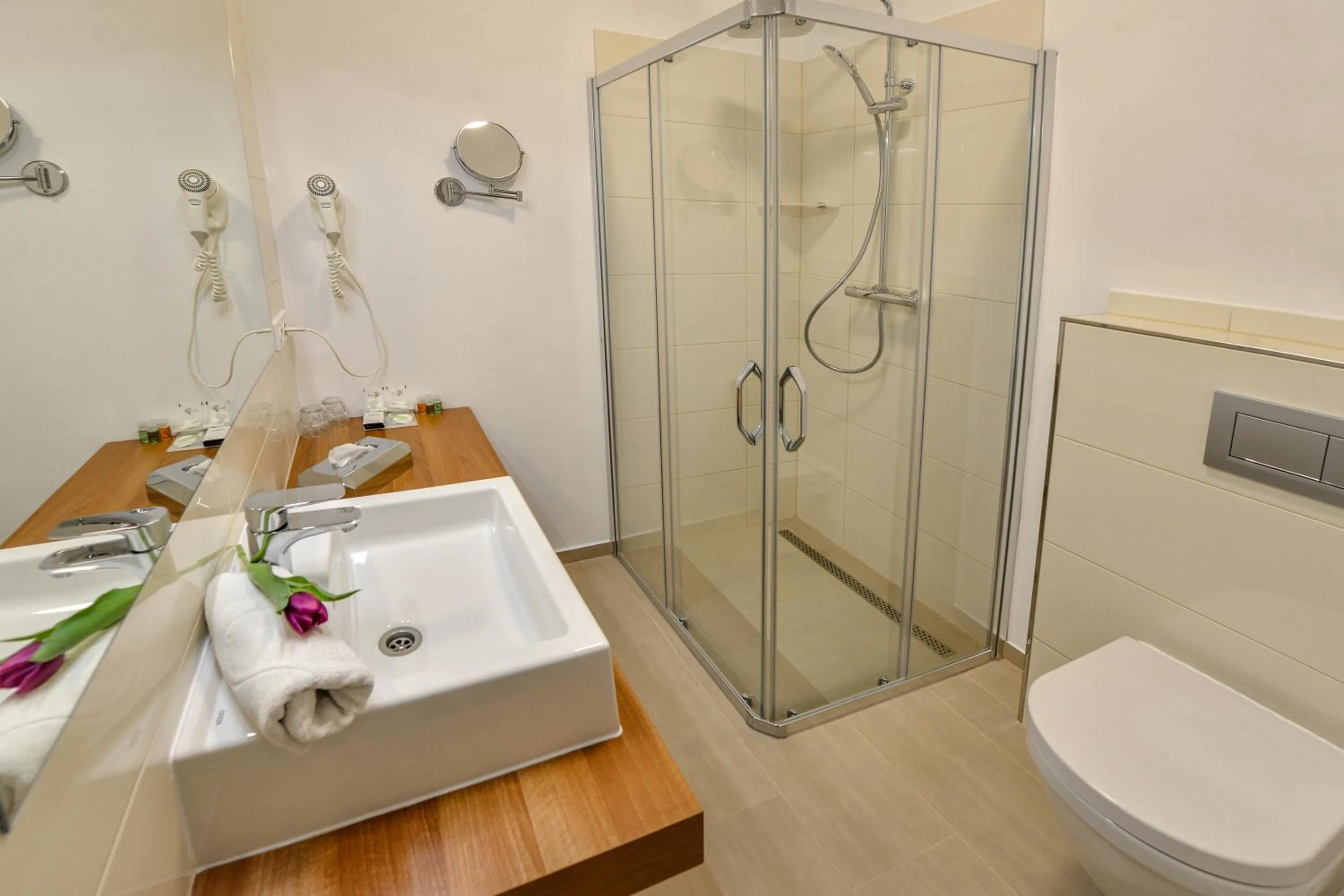 Shower in Hotel U Kaplicky