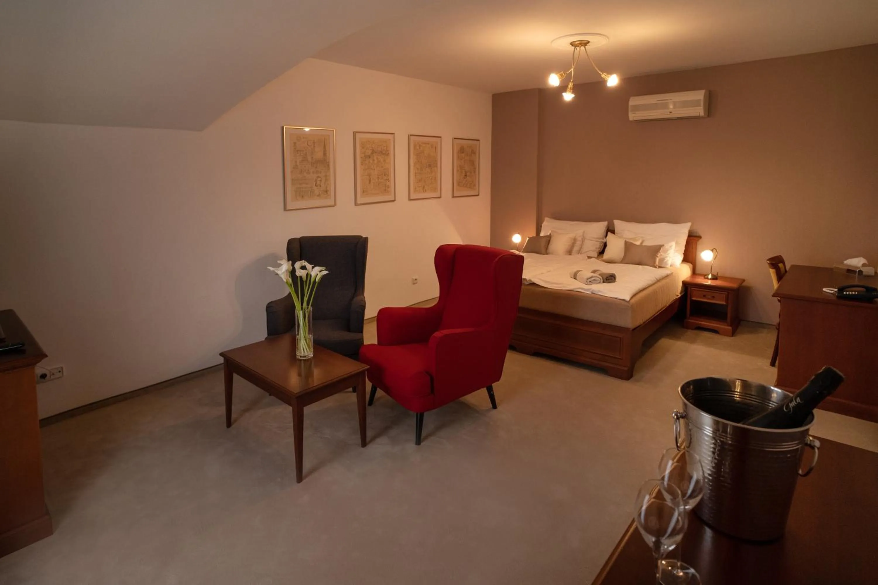 Bed in Hotel U Kaplicky