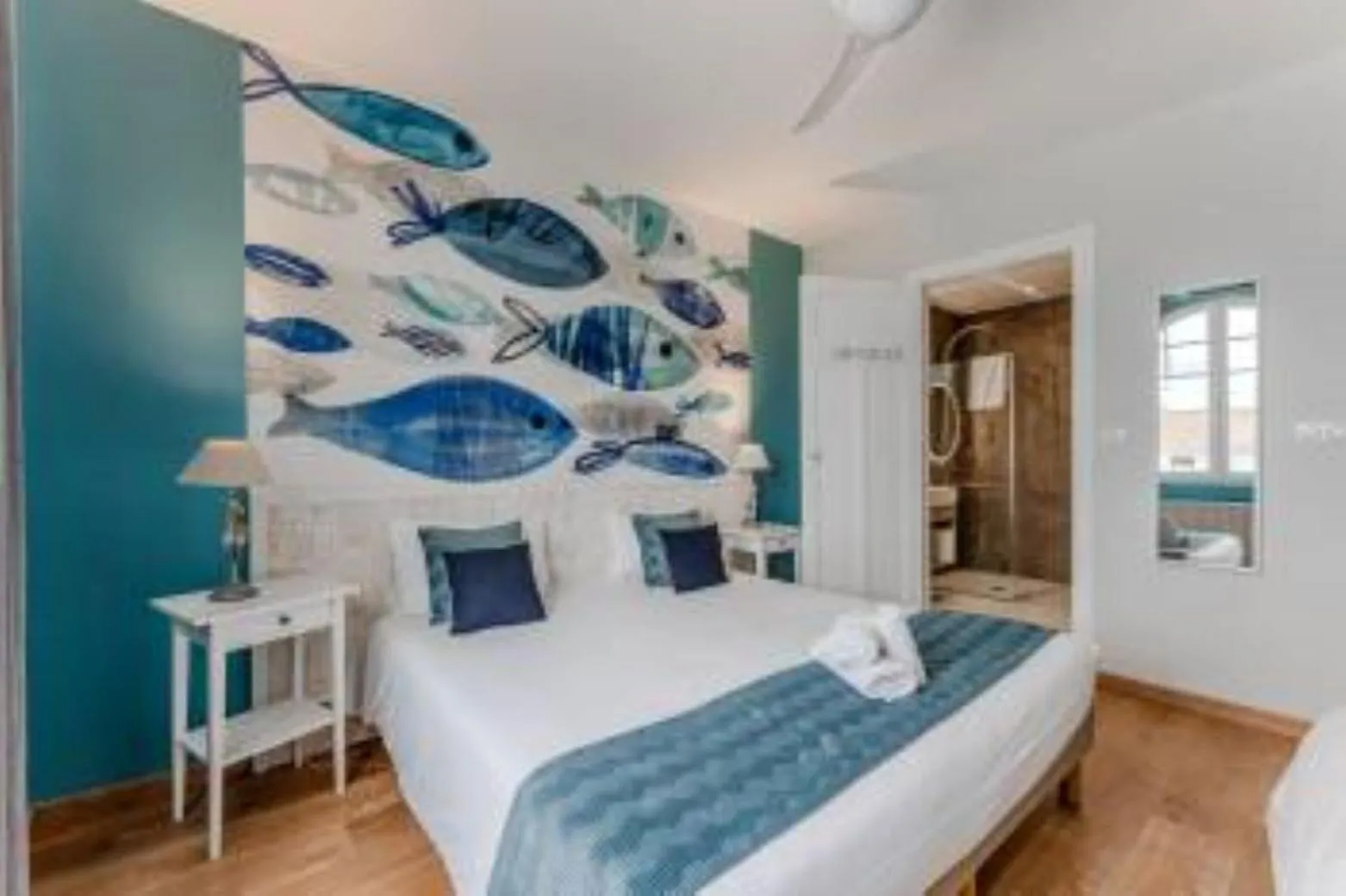 Photo of the whole room, Bed in Hôtel Le Grain de Sable