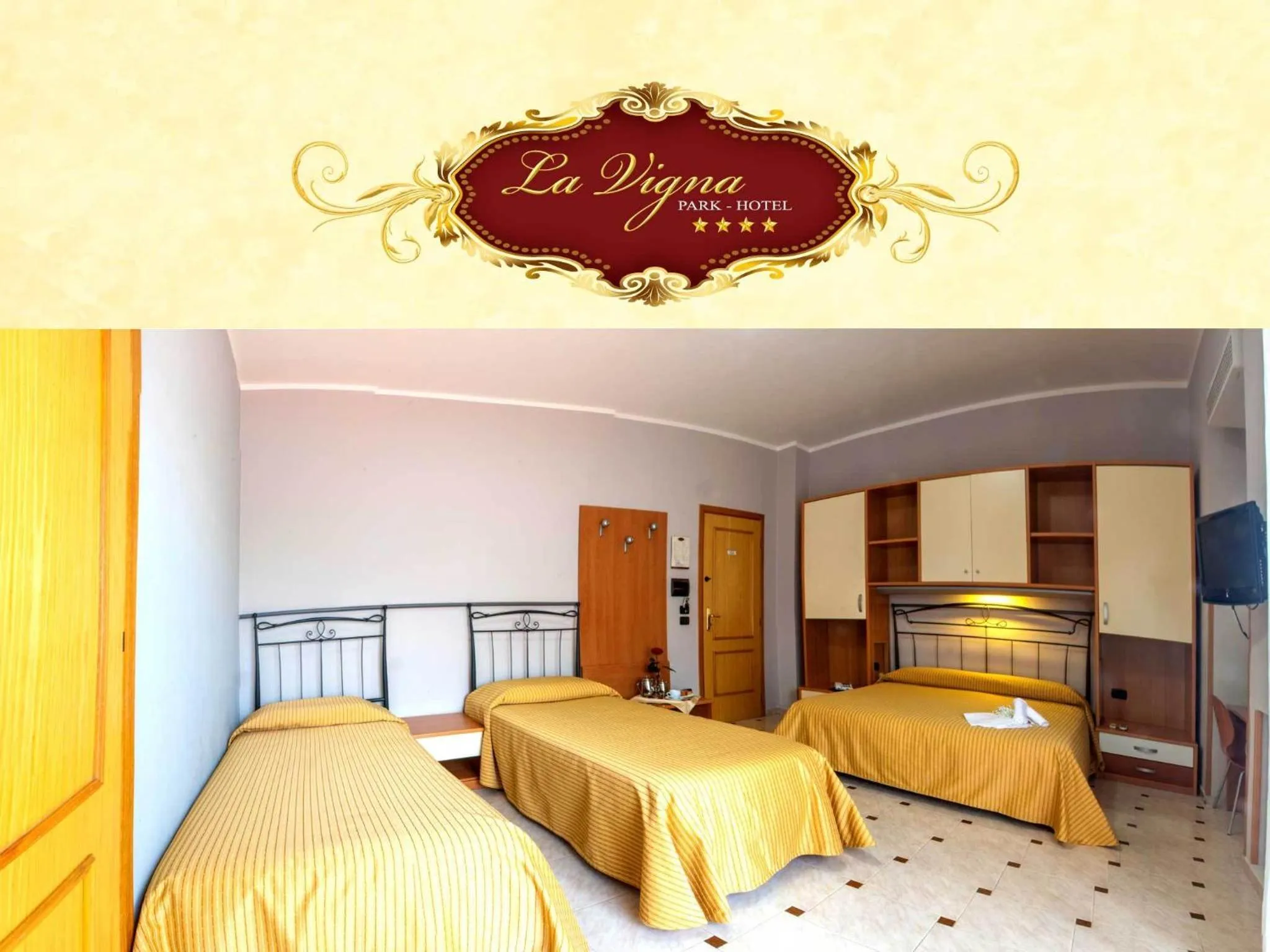 Photo of the whole room, Bed in La Vigna Hotel