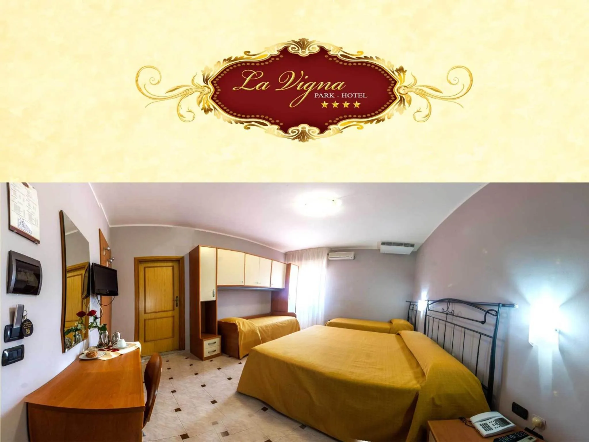 Photo of the whole room, Bed in La Vigna Hotel