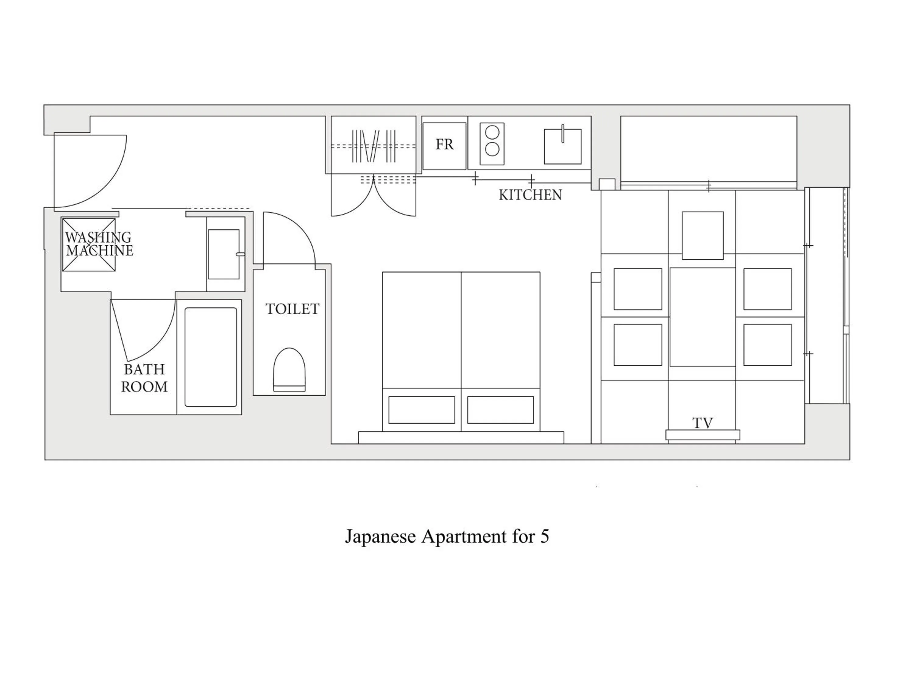 Floor plan in MIMARU Kyoto Shinmachi Sanjo