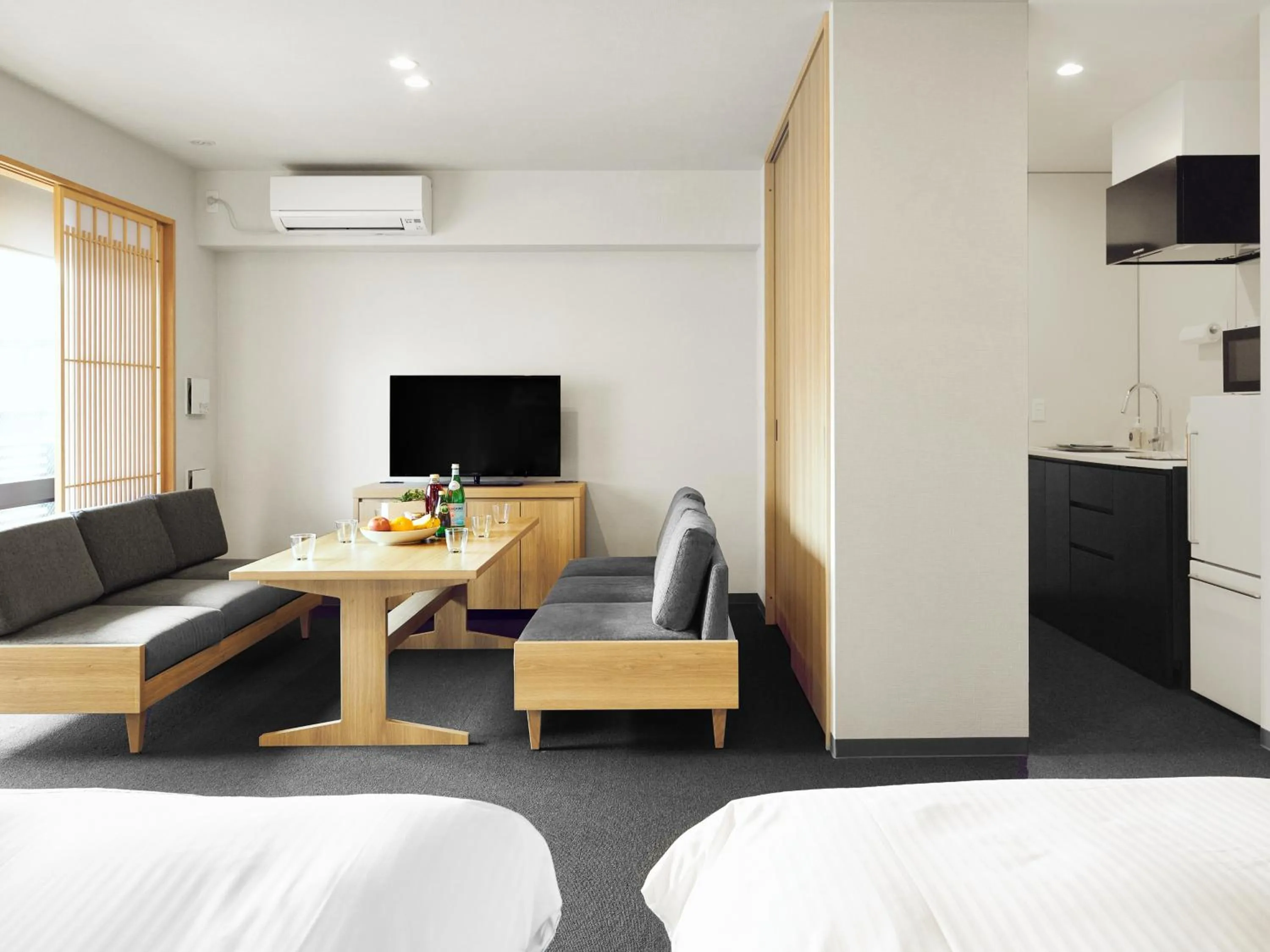 Living room, Bed in MIMARU Kyoto Shinmachi Sanjo