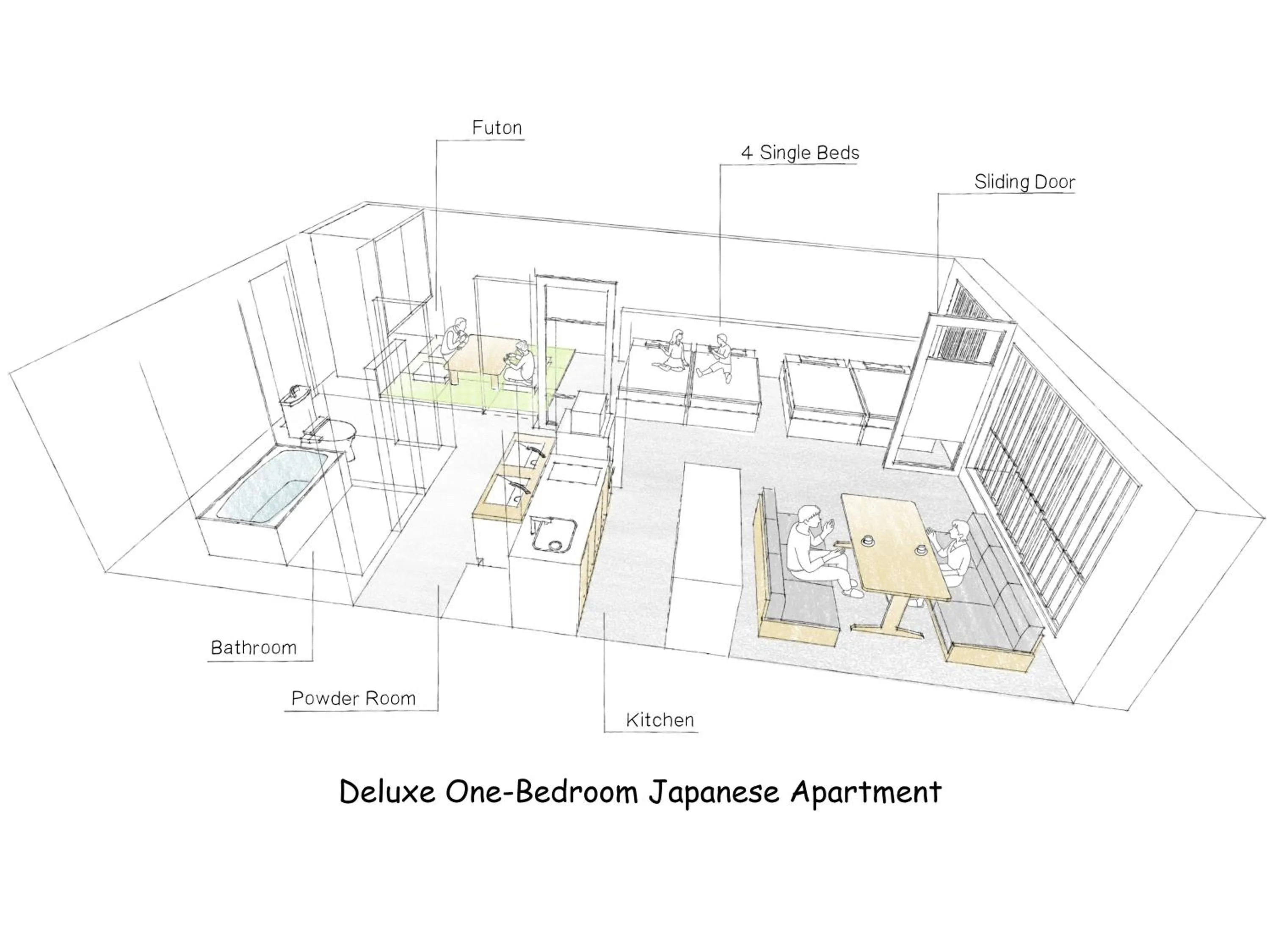 Floor plan in MIMARU Kyoto Shinmachi Sanjo
