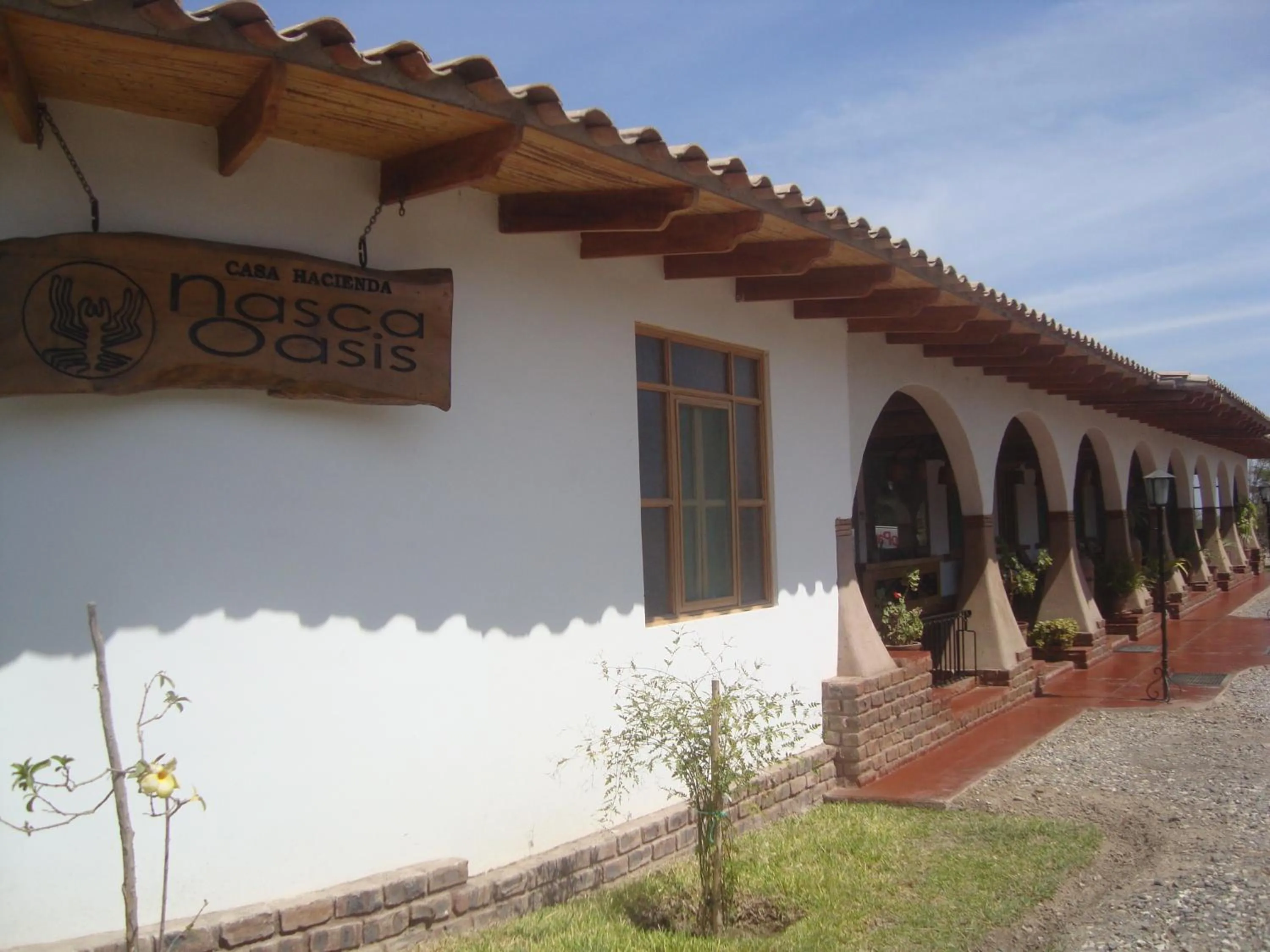 Facade/entrance in Casa Hacienda Nasca Oasis
