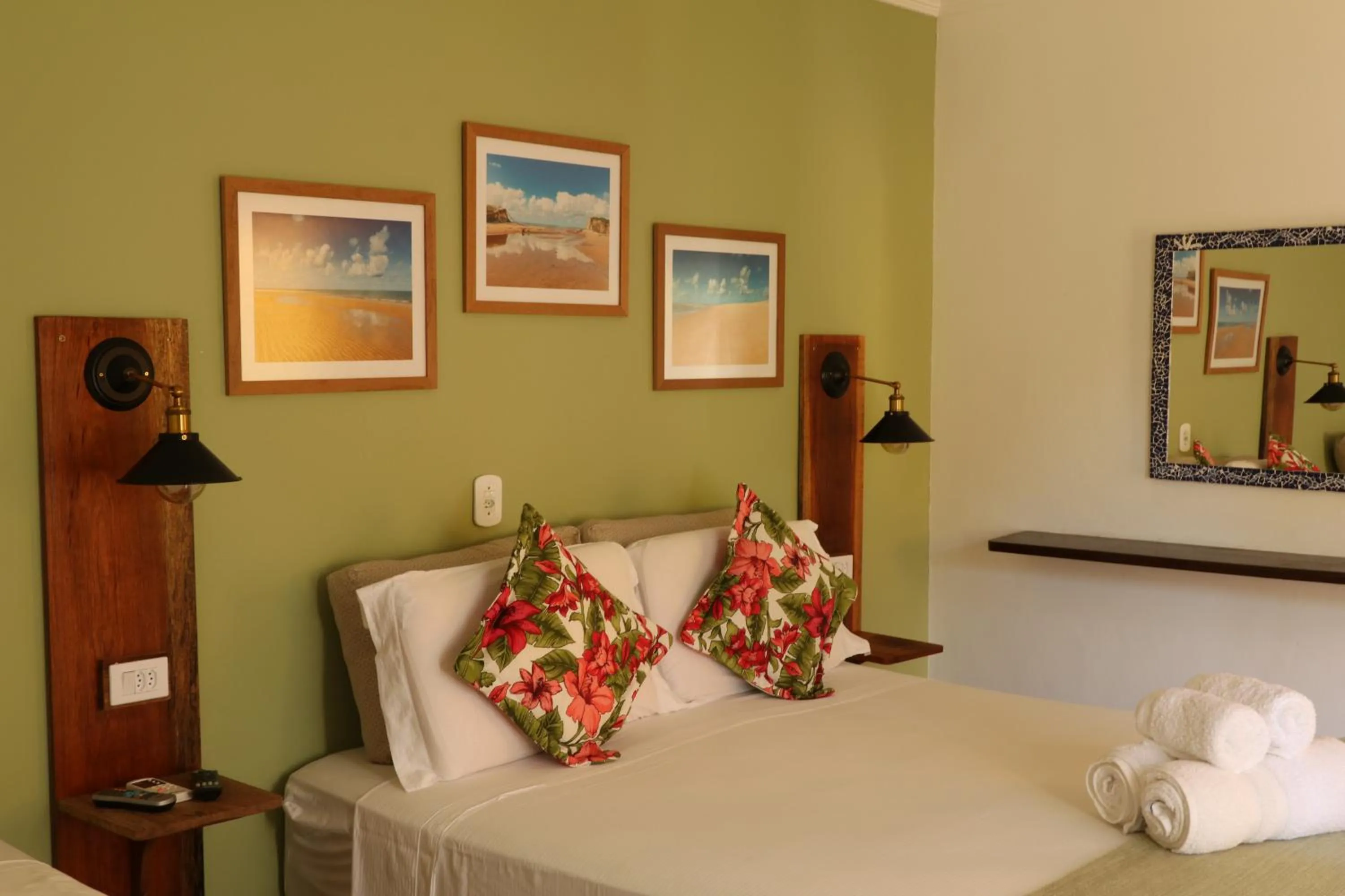 Bed in Pousada Catamara