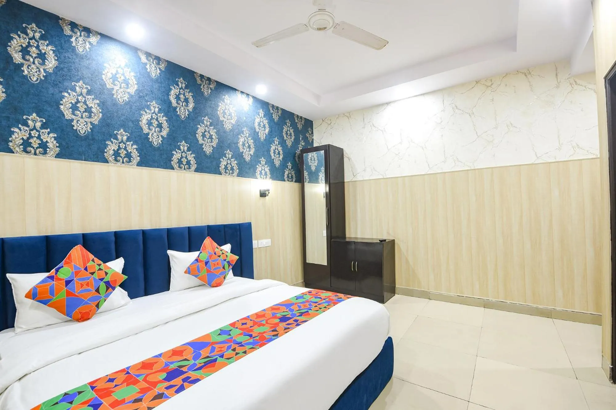 Bed in FabHotel Crown Residency
