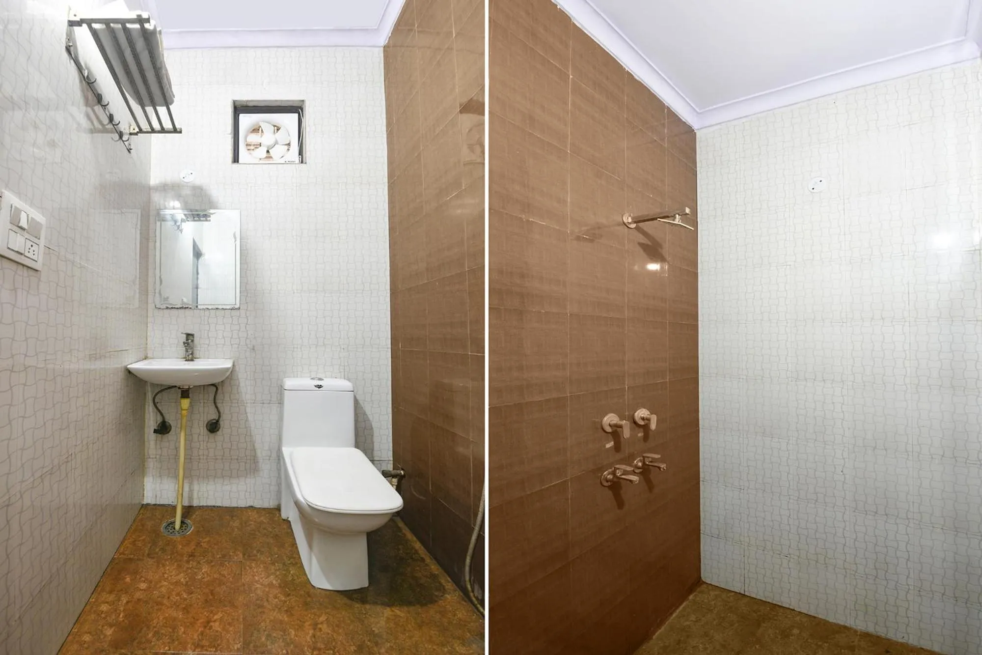 Bathroom in FabHotel Crown Residency