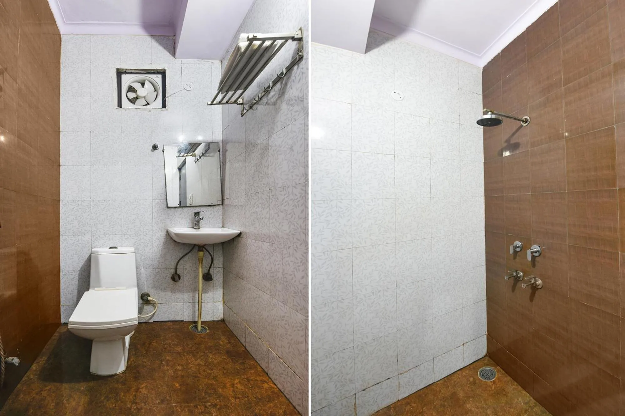 Bathroom in FabHotel Crown Residency