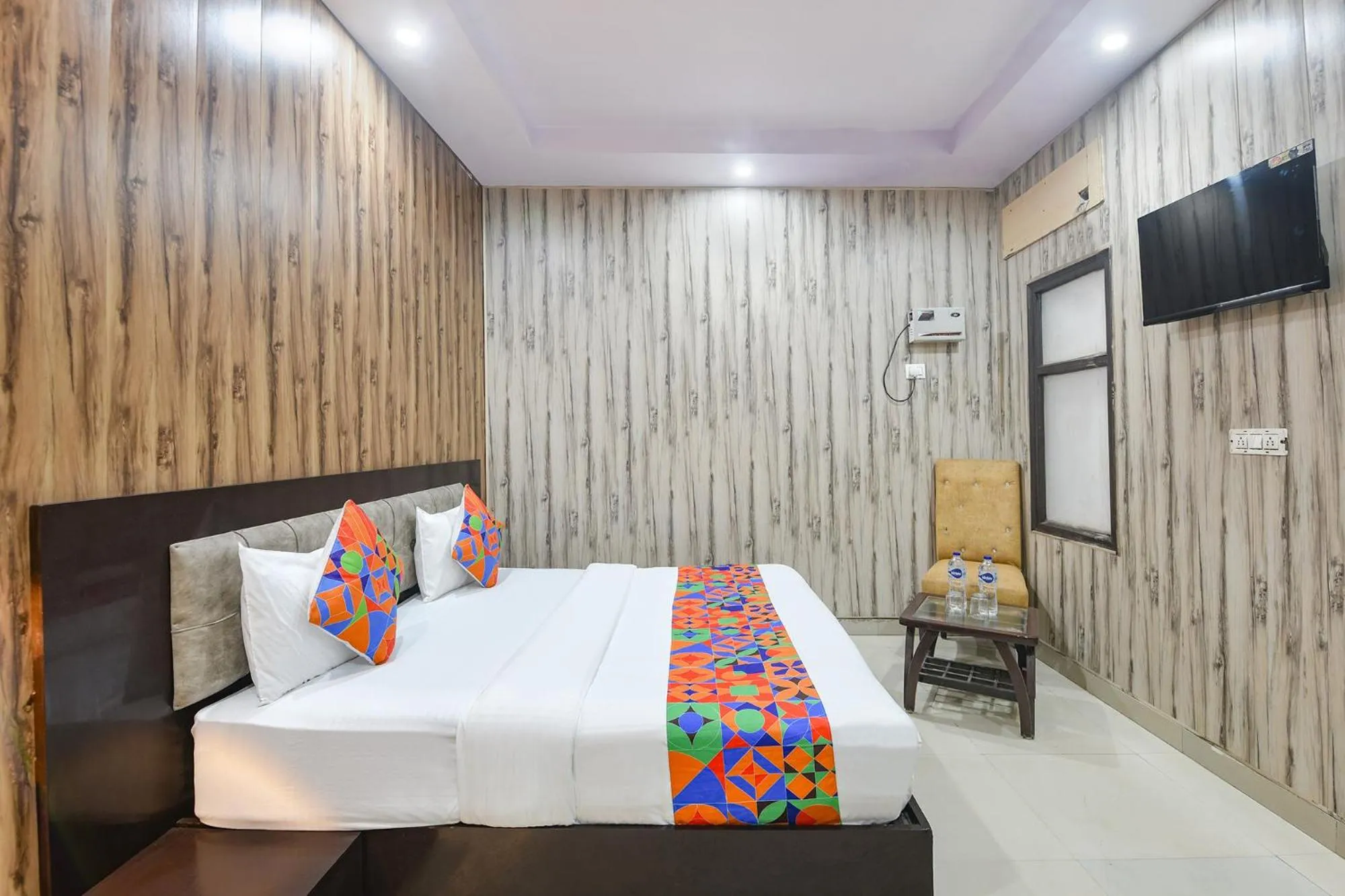 Bed in FabHotel Crown Residency