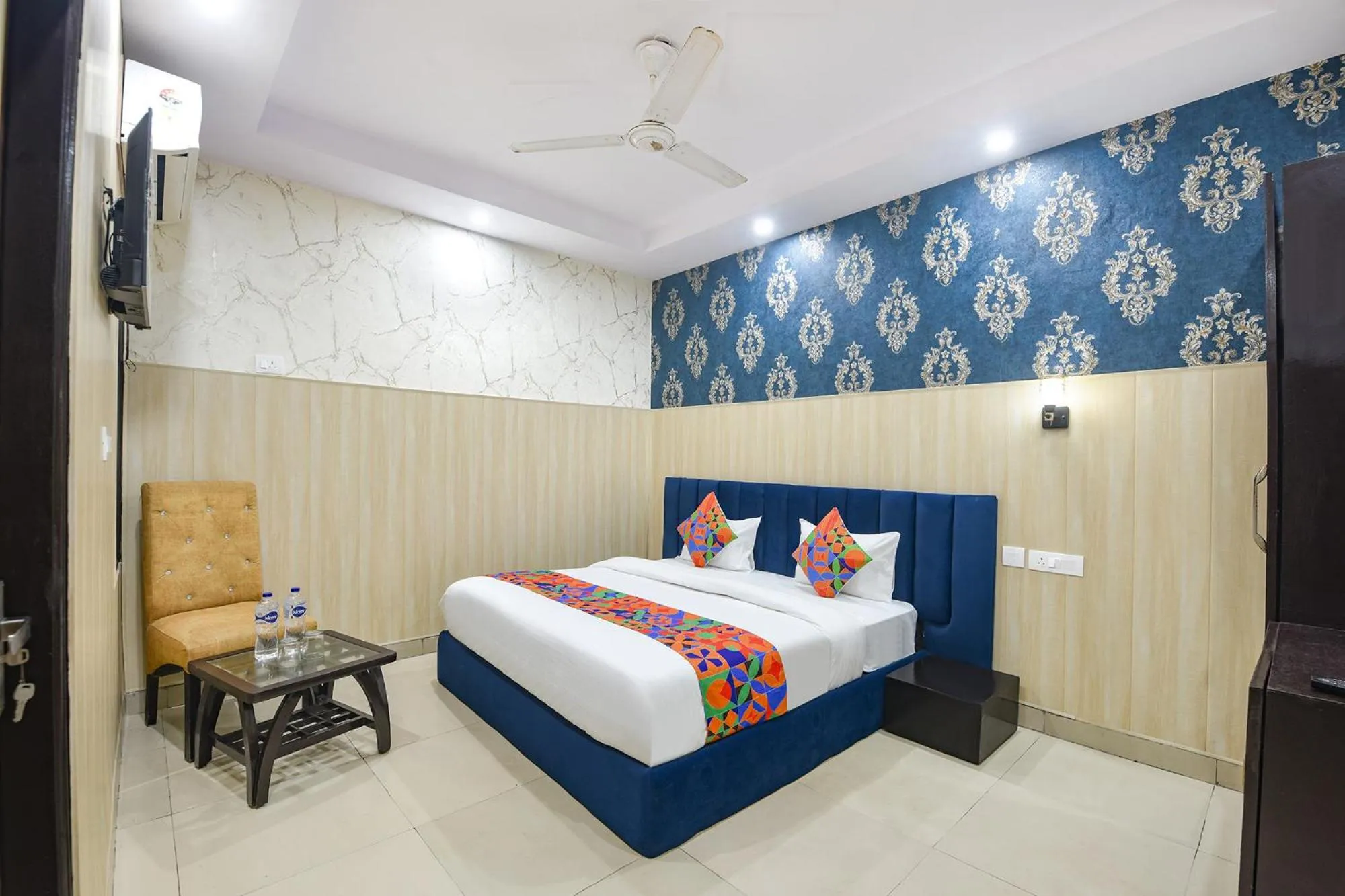 Bed in FabHotel Crown Residency