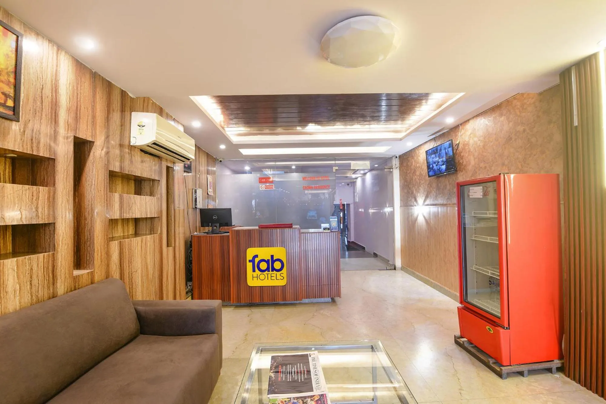 Lobby or reception in FabHotel Crown Residency