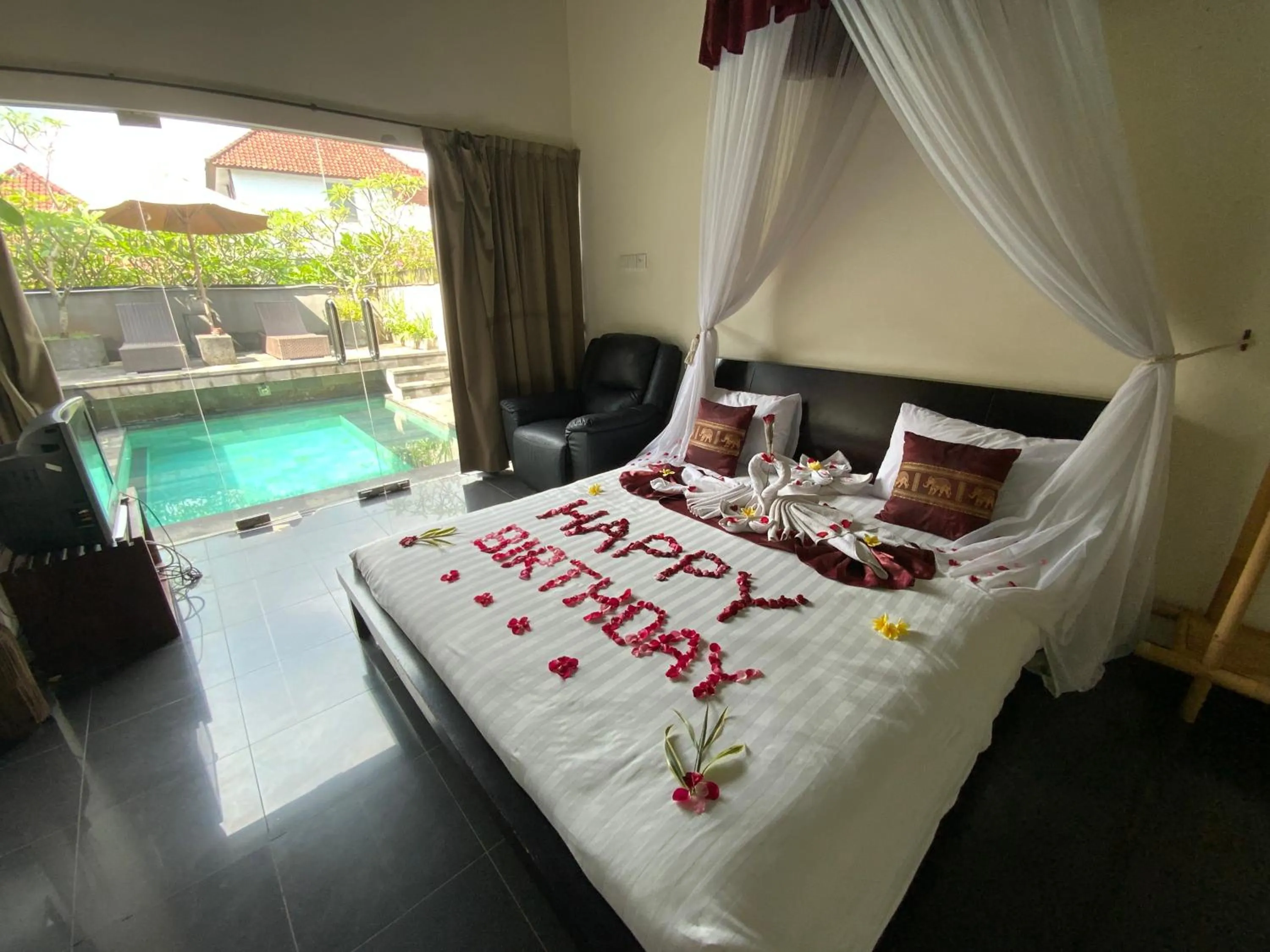 Bed in Bali Elephants Boutique Villa
