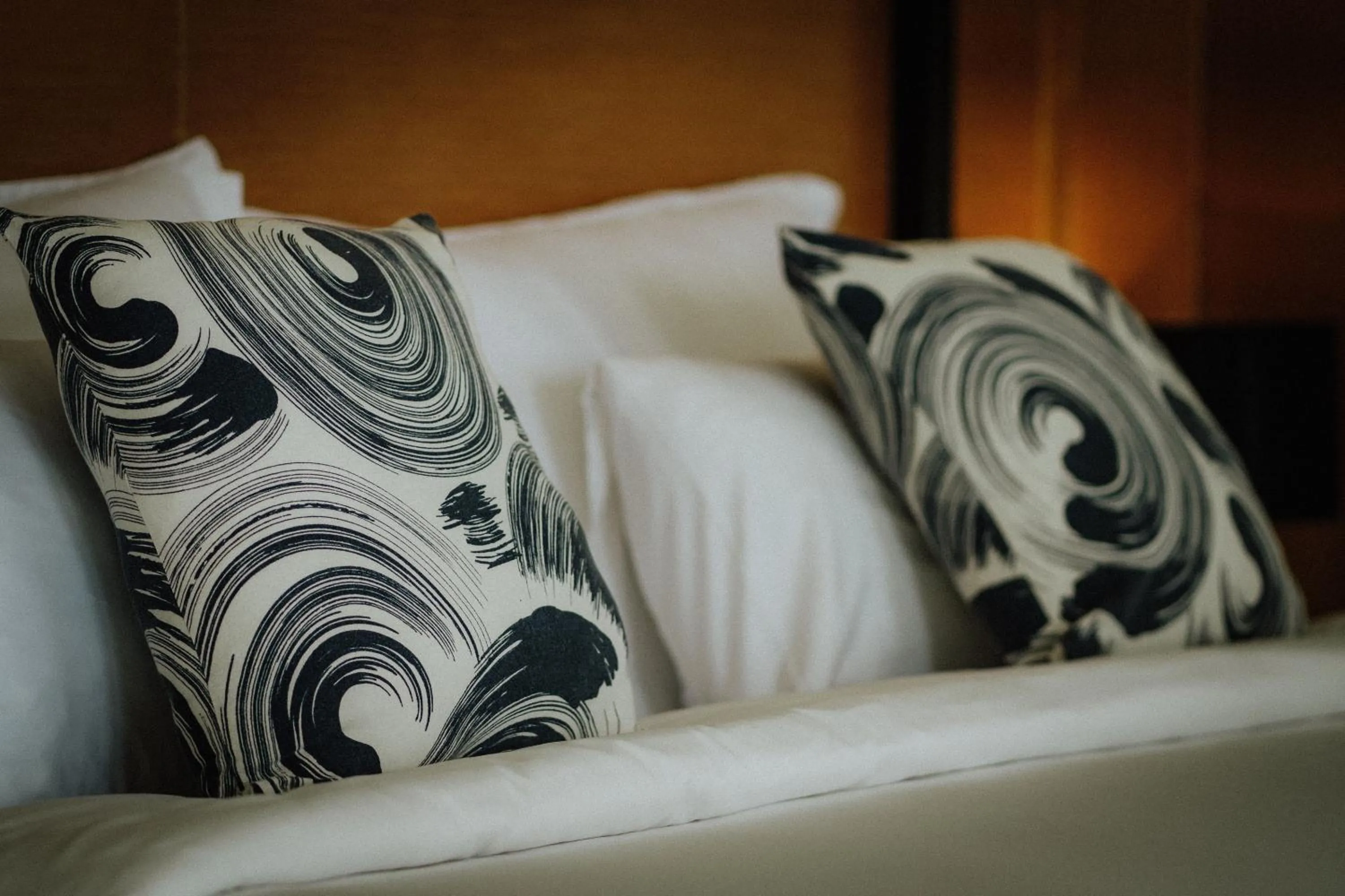 Bed in The Anda Mani Khaolak Beachfront Villas - Adult only