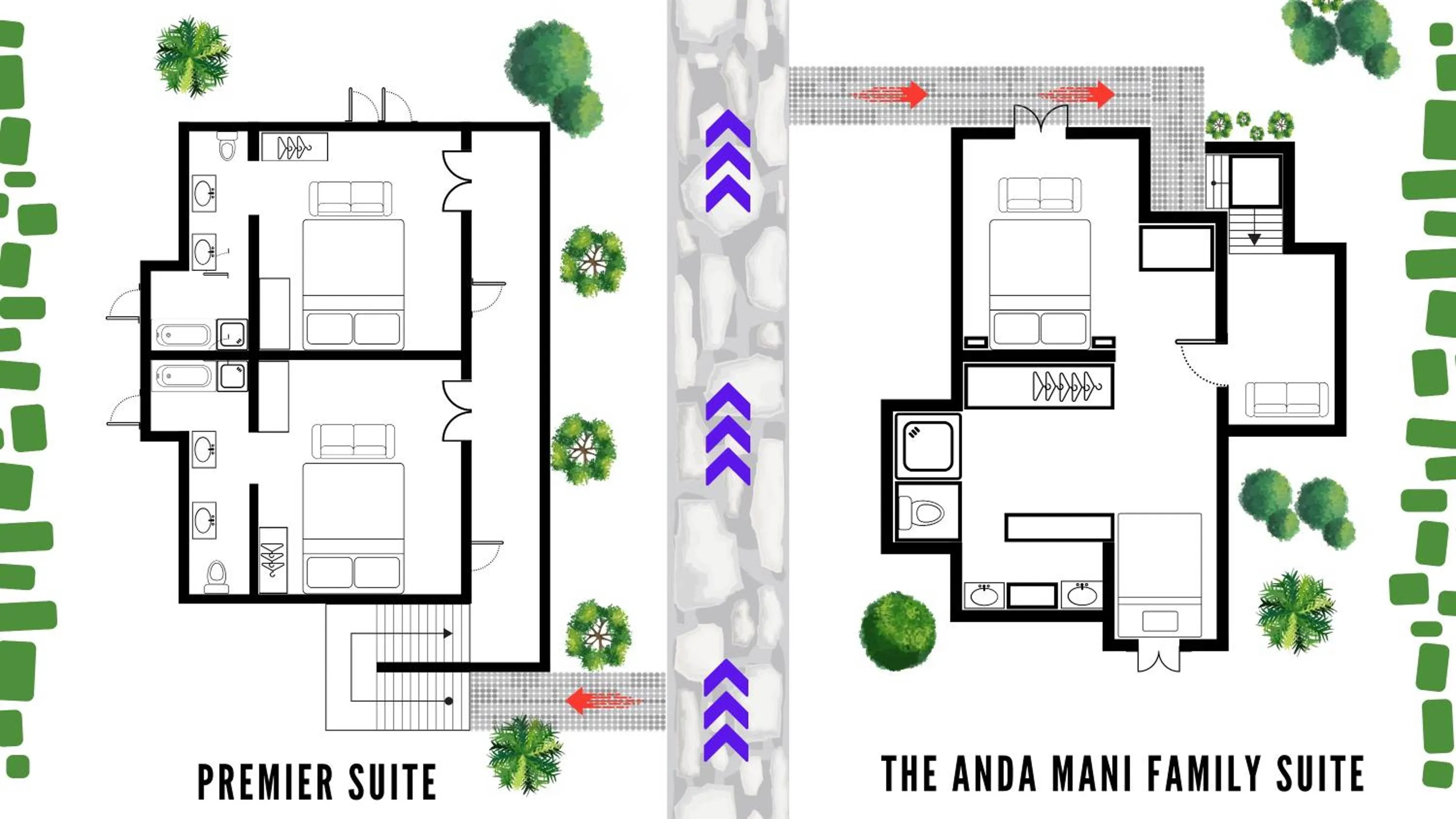 Floor plan in The Anda Mani Khaolak Beachfront Villas - Adult only