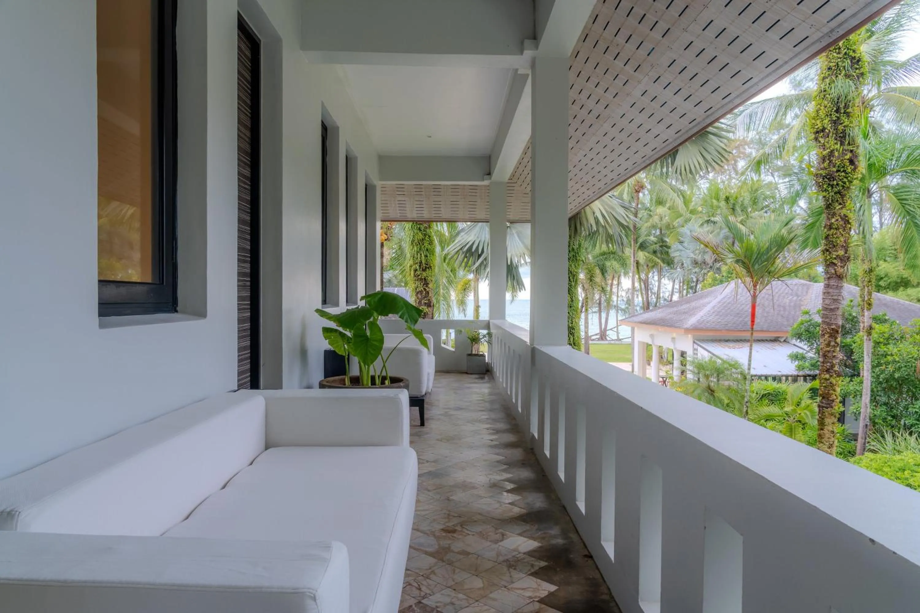 Patio, Bed in The Anda Mani Khaolak Beachfront Villas - Adult only