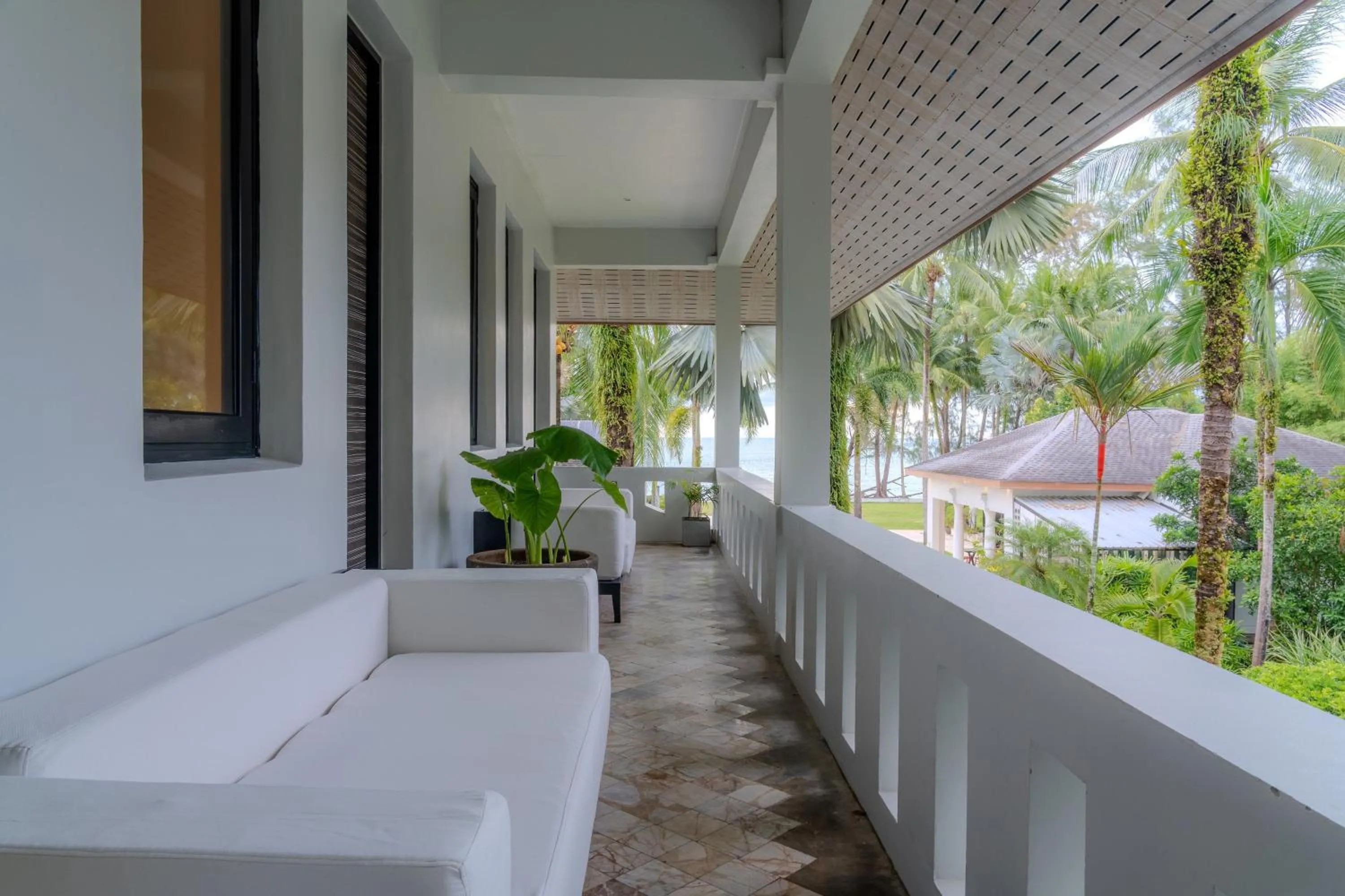 Patio, Bed in The Anda Mani Khaolak Beachfront Villas - Adult only