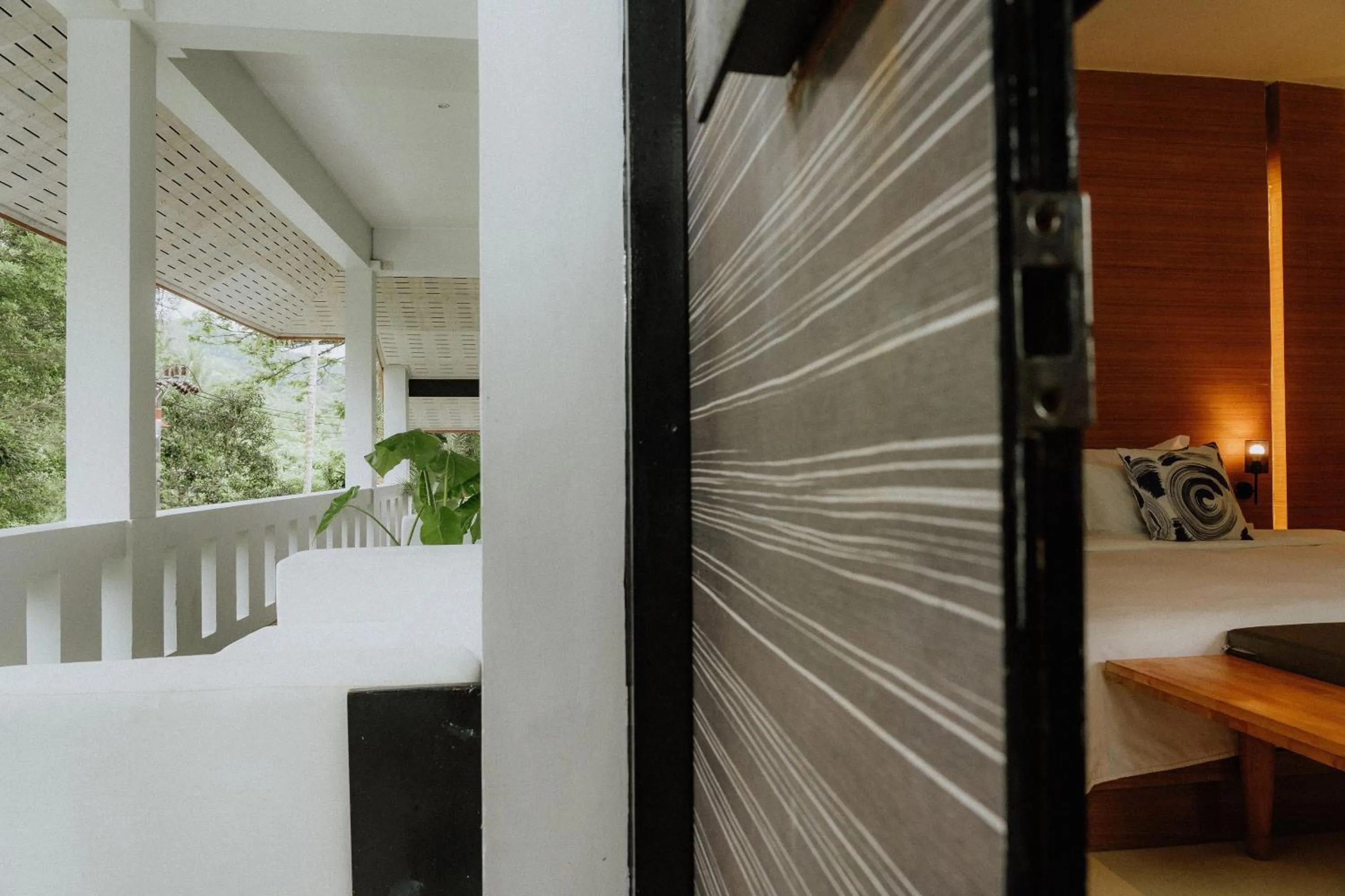 Patio, Bed in The Anda Mani Khaolak Beachfront Villas - Adult only