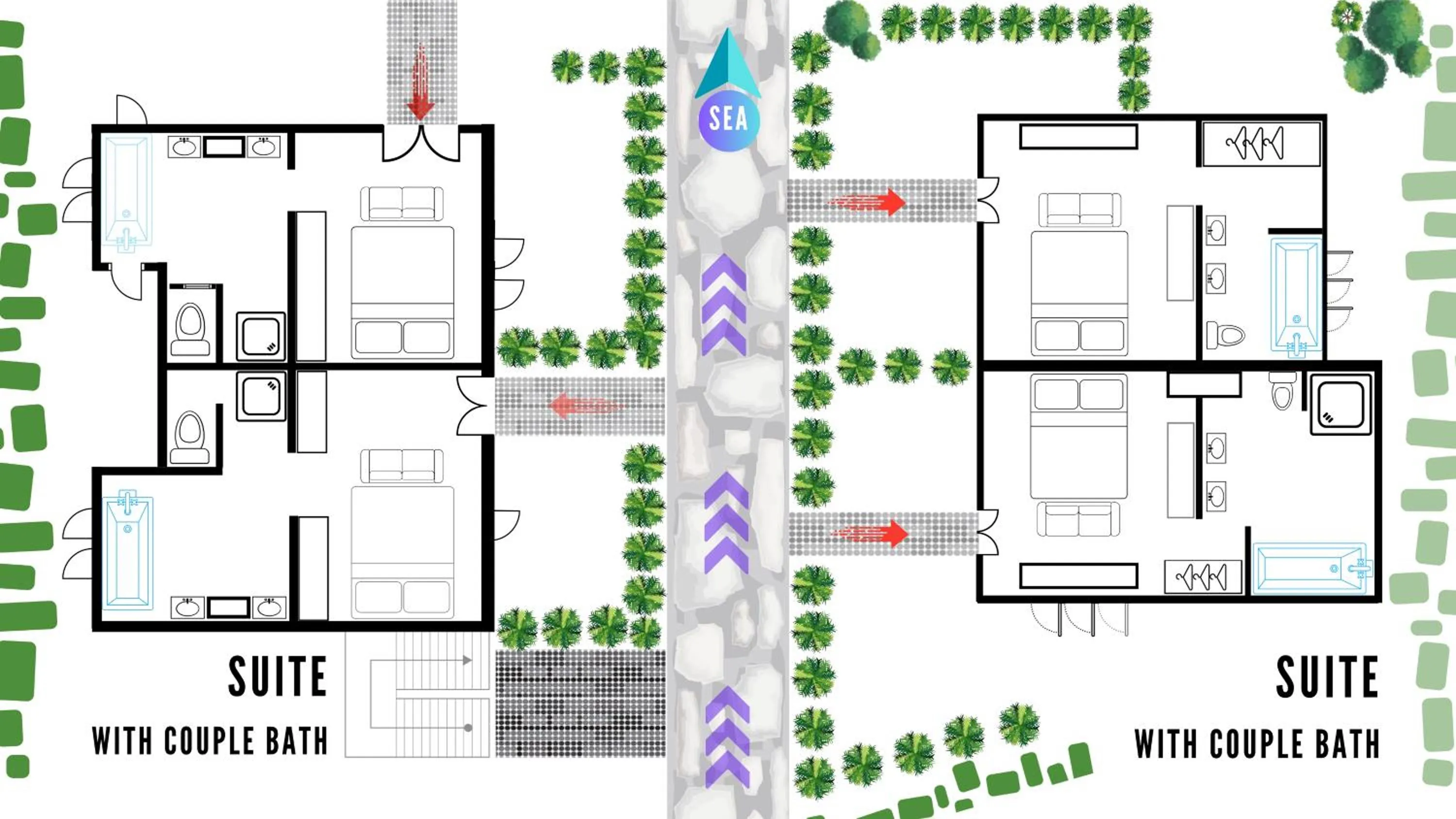 Floor plan in The Anda Mani Khaolak Beachfront Villas - Adult only