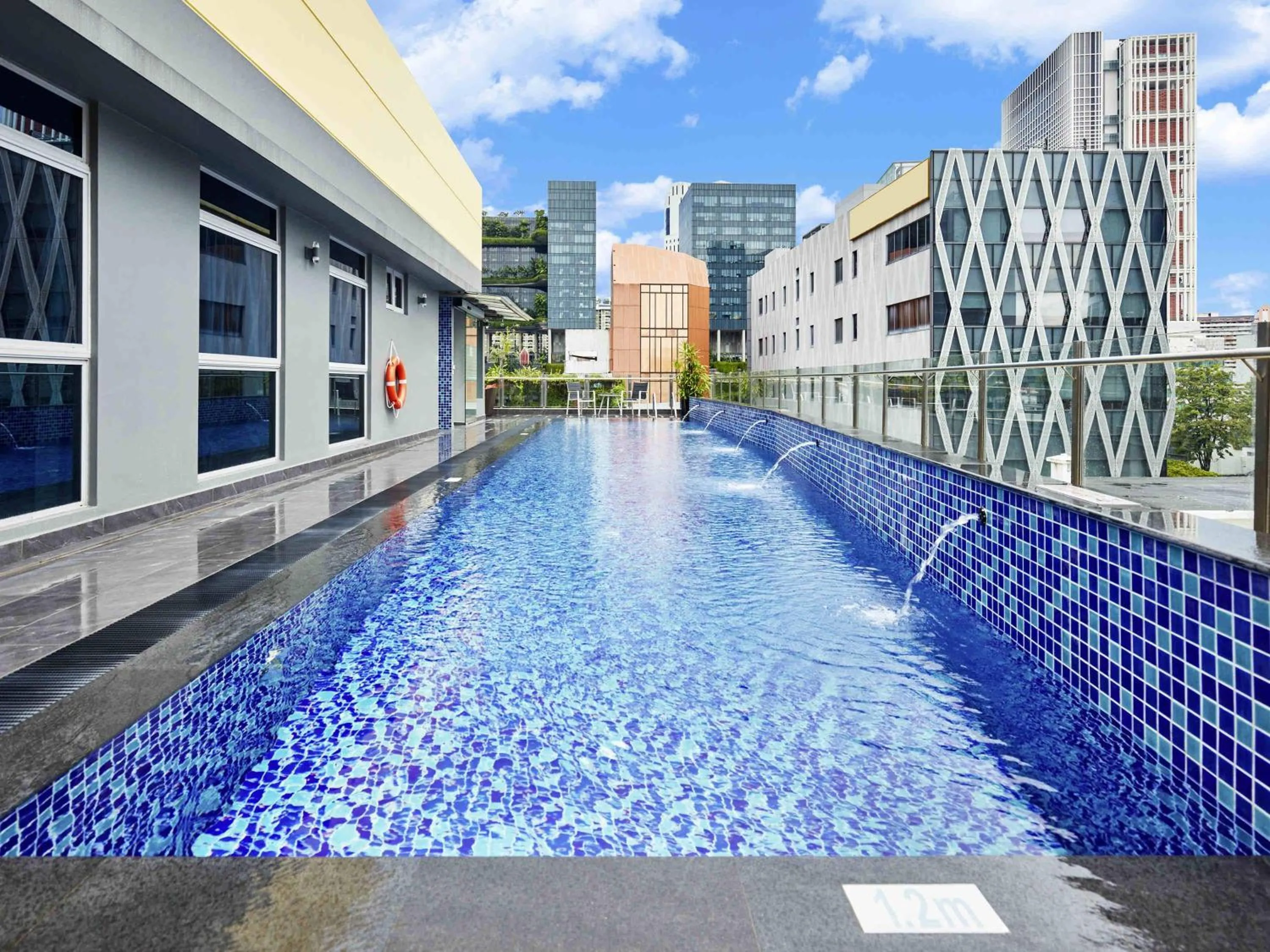 Pool view in ibis budget Singapore Clarke Quay