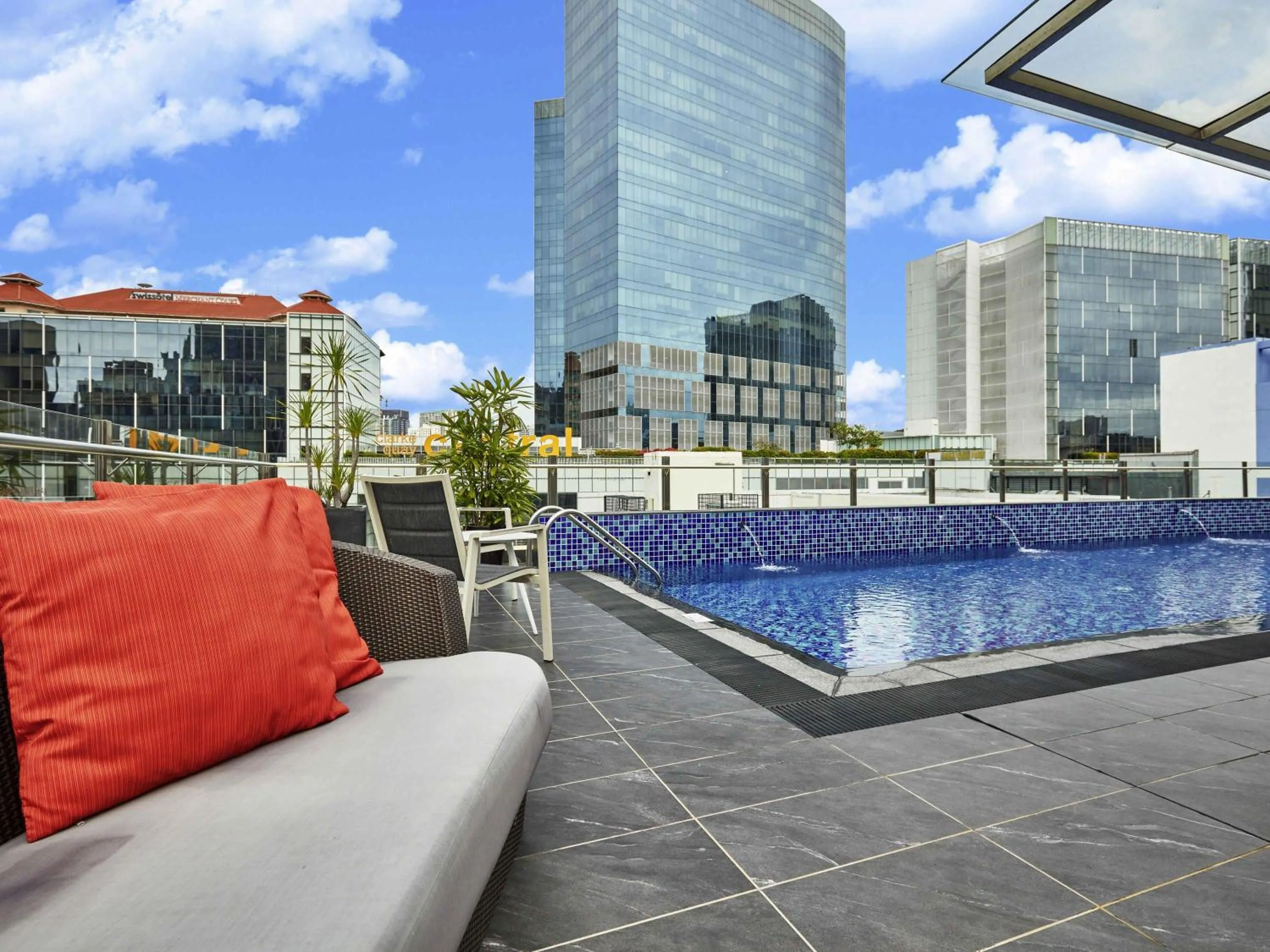 Pool view in ibis budget Singapore Clarke Quay