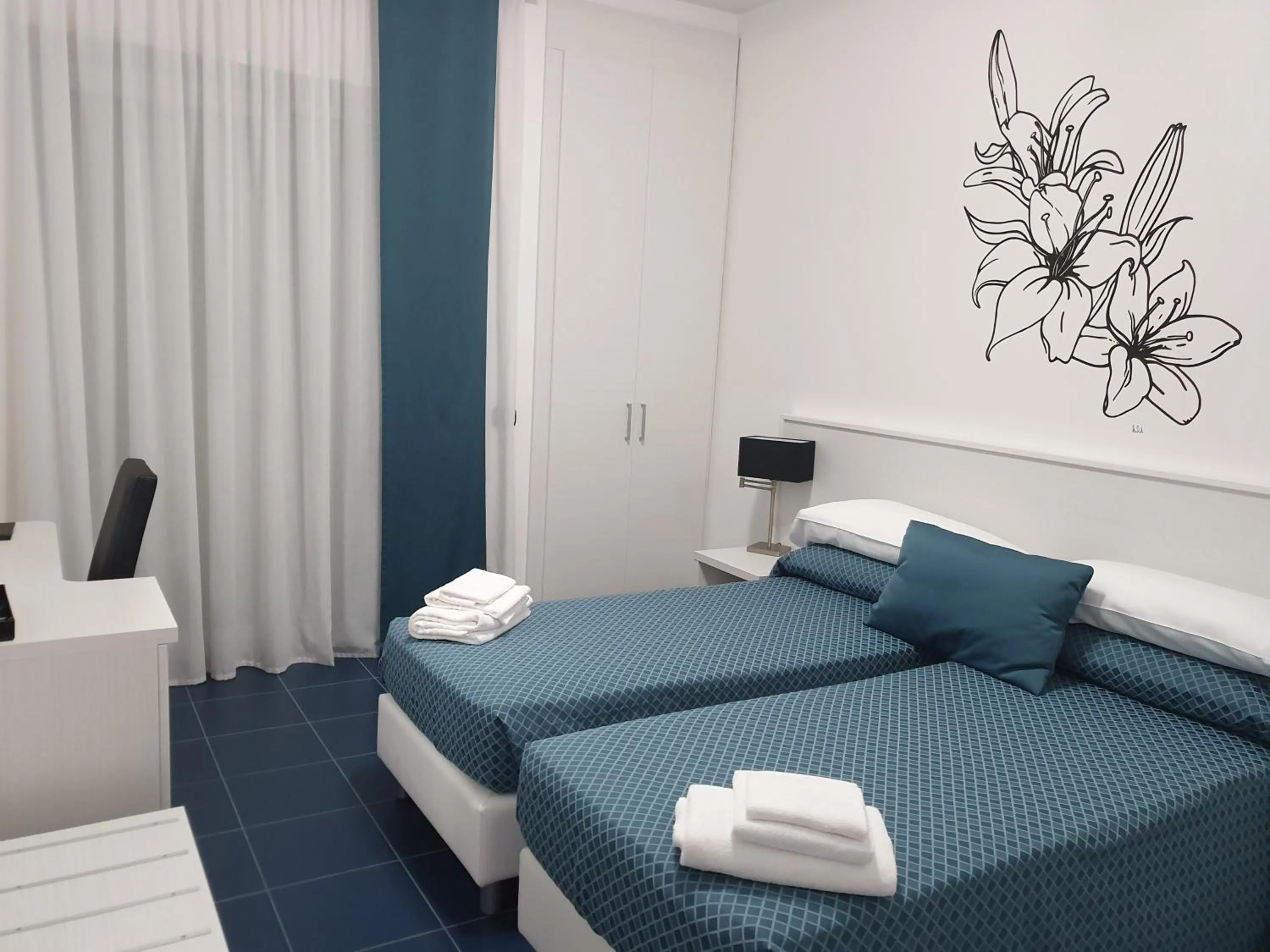 Bed in Hotel Villa Chiara