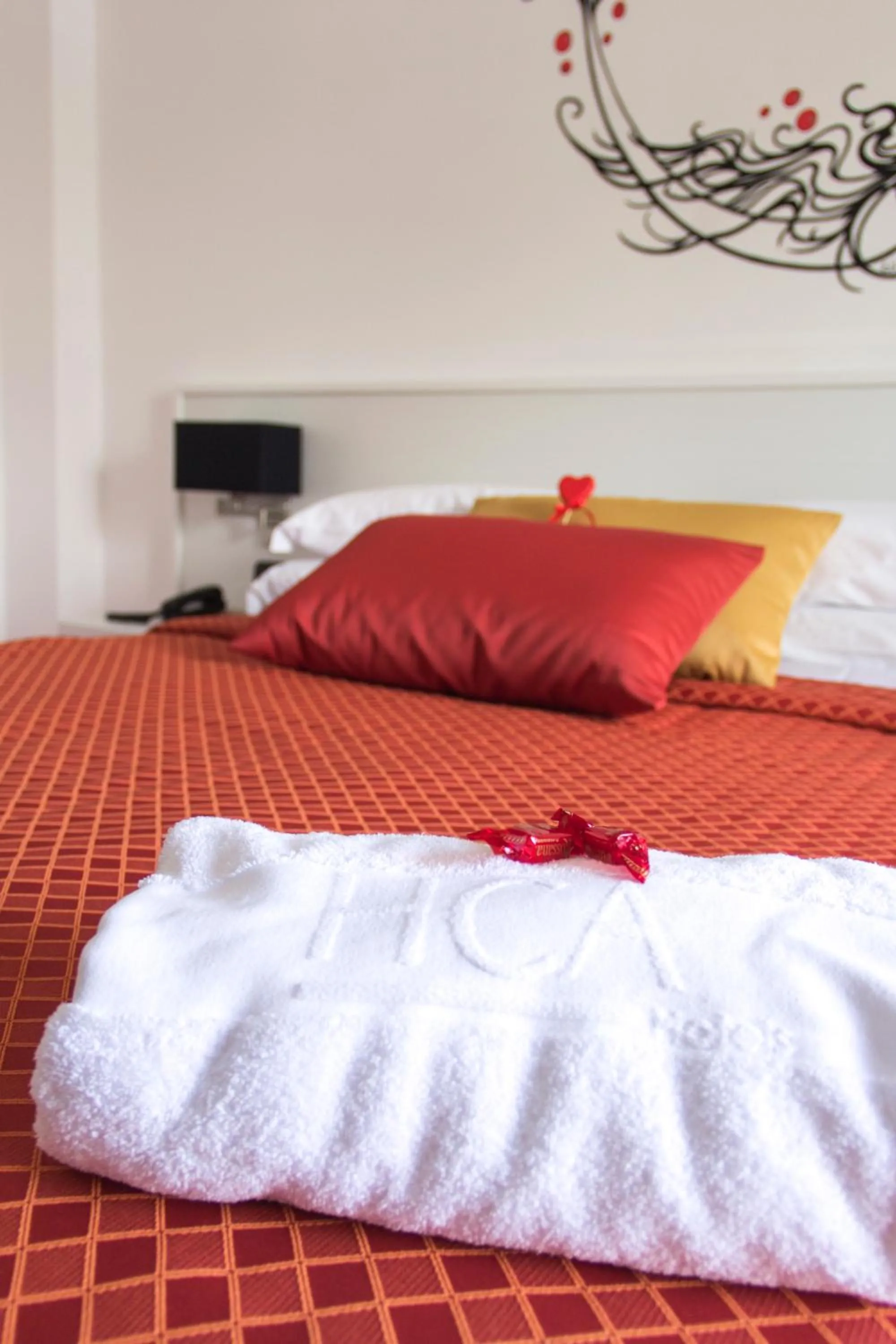 Bed in Hotel Villa Chiara