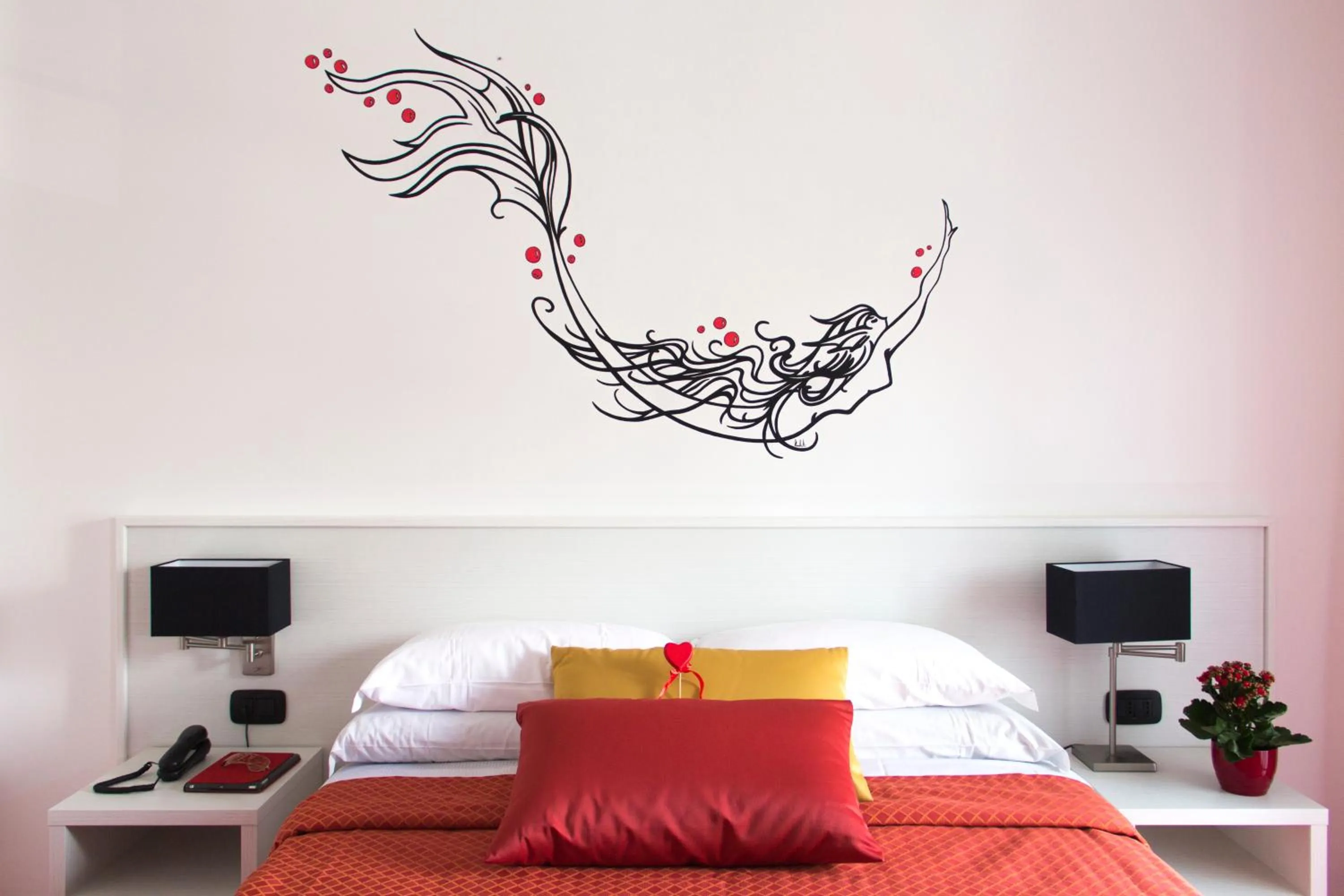 Decorative detail, Bed in Hotel Villa Chiara