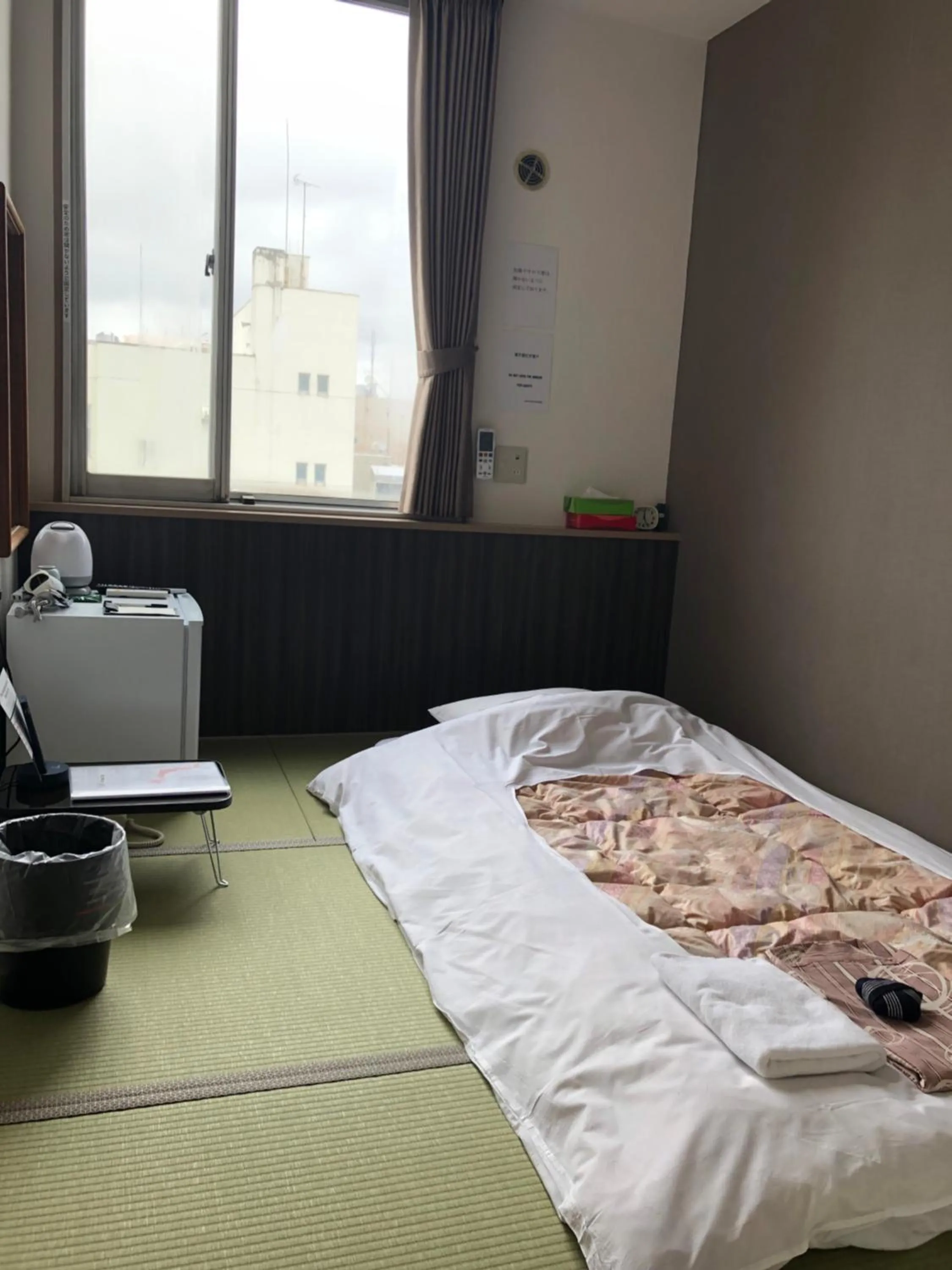 Photo of the whole room, Bed in Hotel Tetora Asahikawa Station