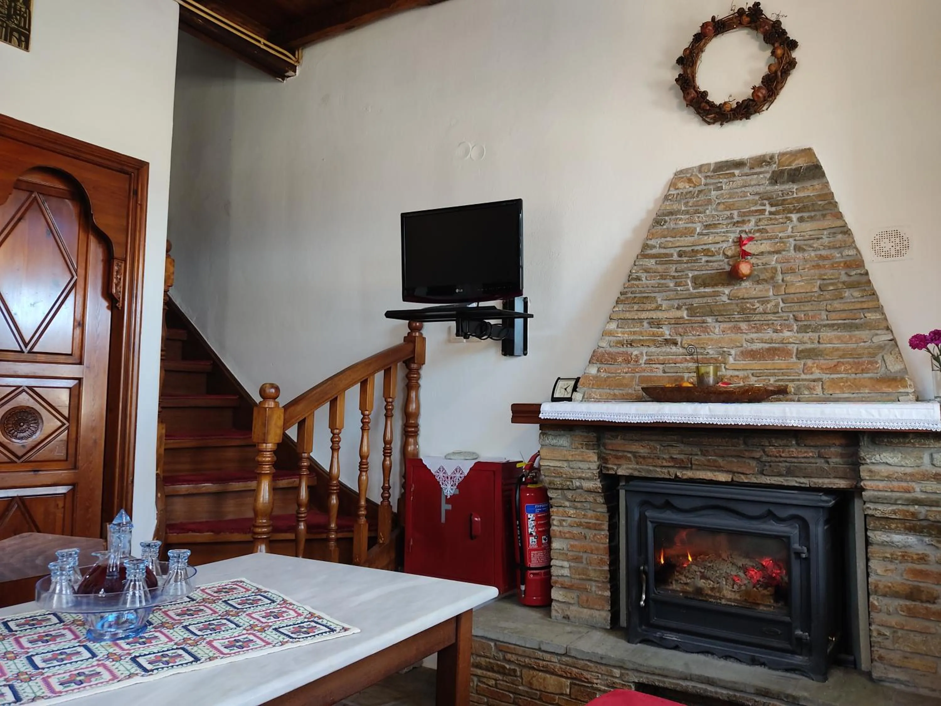 Seating area in Archontiko Repana - Makrinitsa Stone Retreat