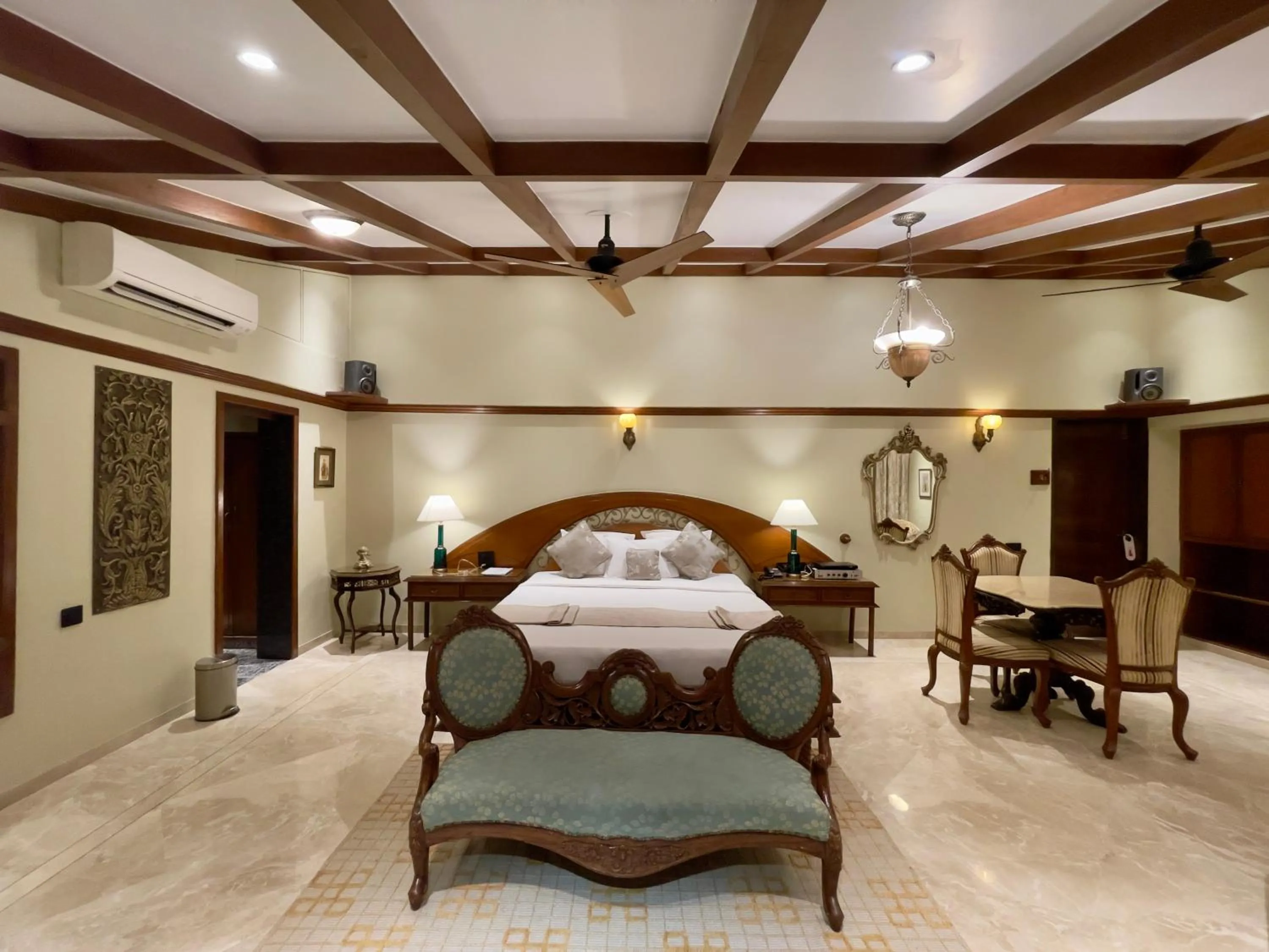 Bed in Ramsukh Resorts and Spa