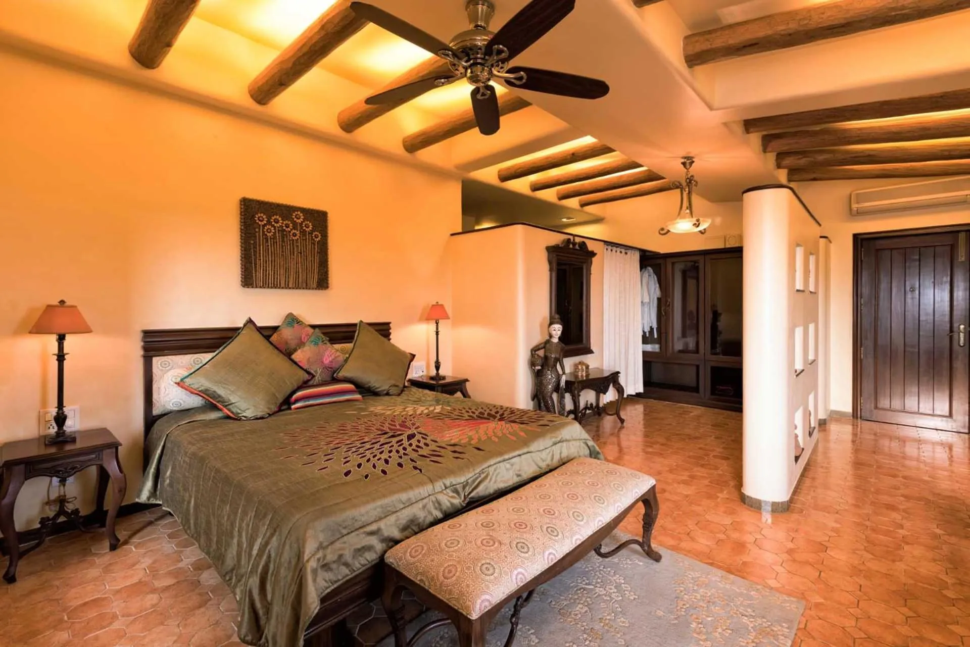 Decorative detail, Bed in Ramsukh Resorts and Spa