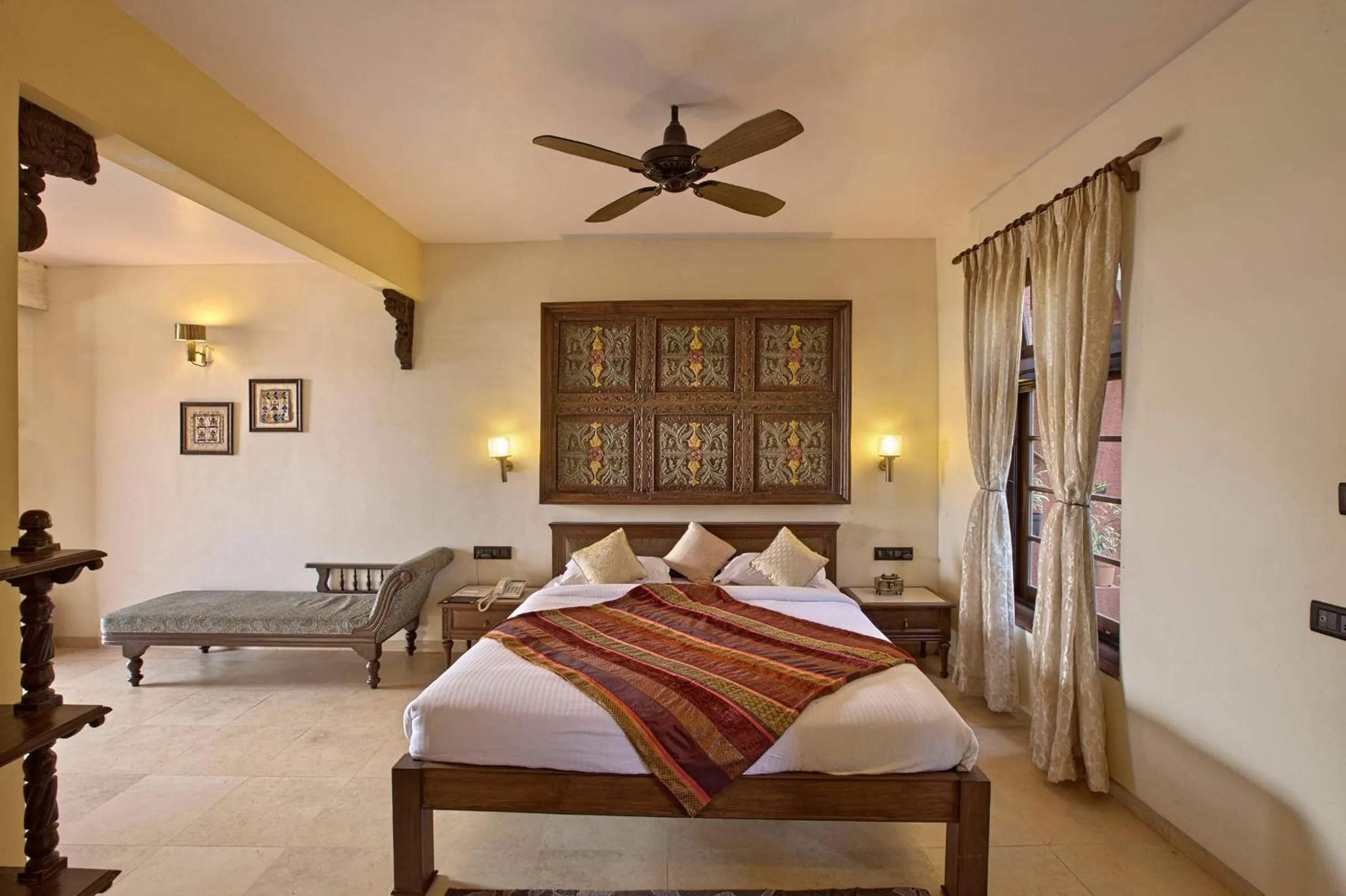 Bed in Ramsukh Resorts and Spa