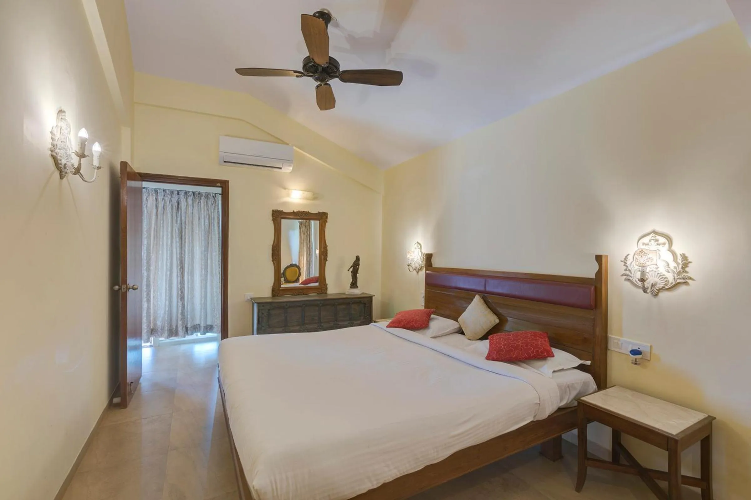 Bed in Ramsukh Resorts and Spa