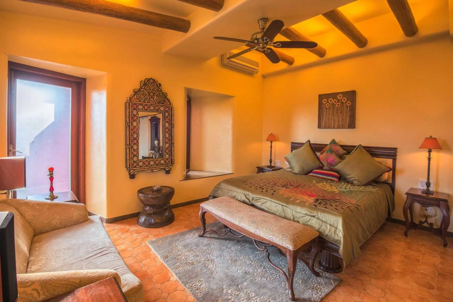 Bed in Ramsukh Resorts and Spa