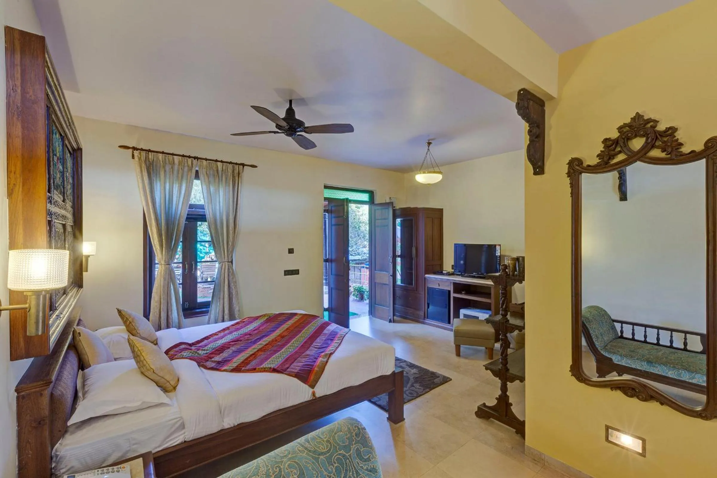 Bed in Ramsukh Resorts and Spa