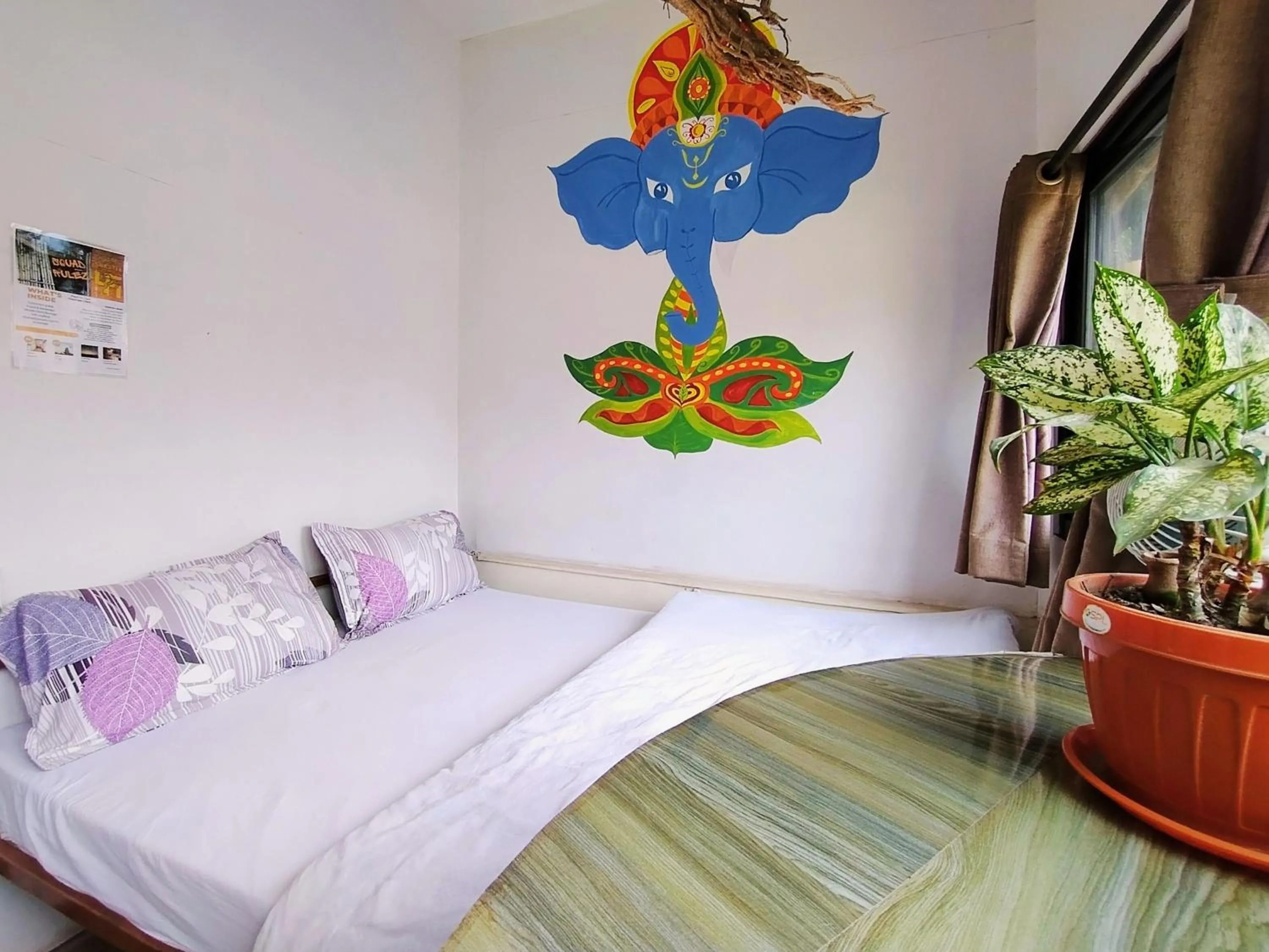 Double Room with Garden View - single occupancy in Hostel Swastik
