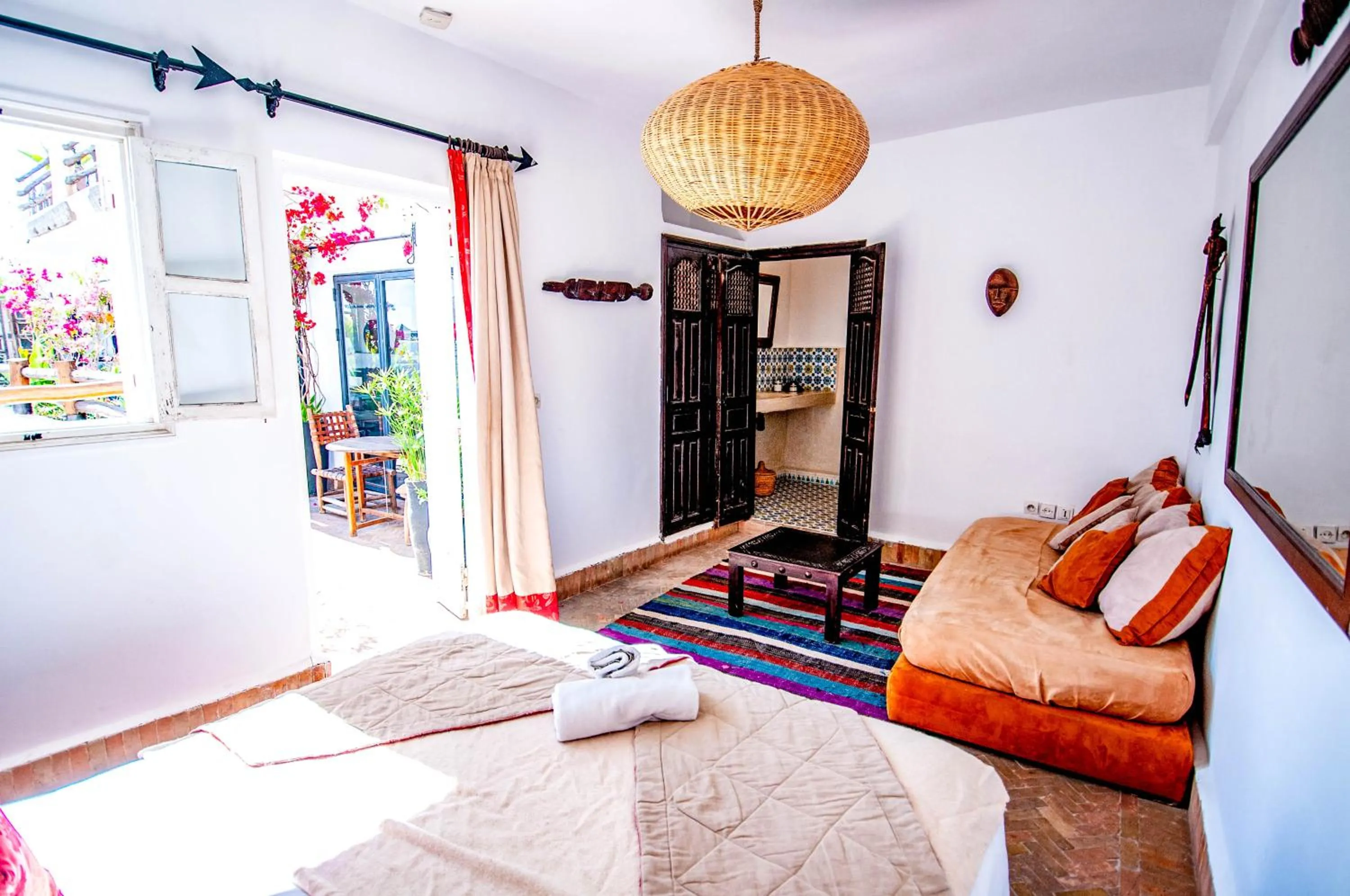 View (from property/room), Bed in Riad Villa Almeria Hotel & Spa