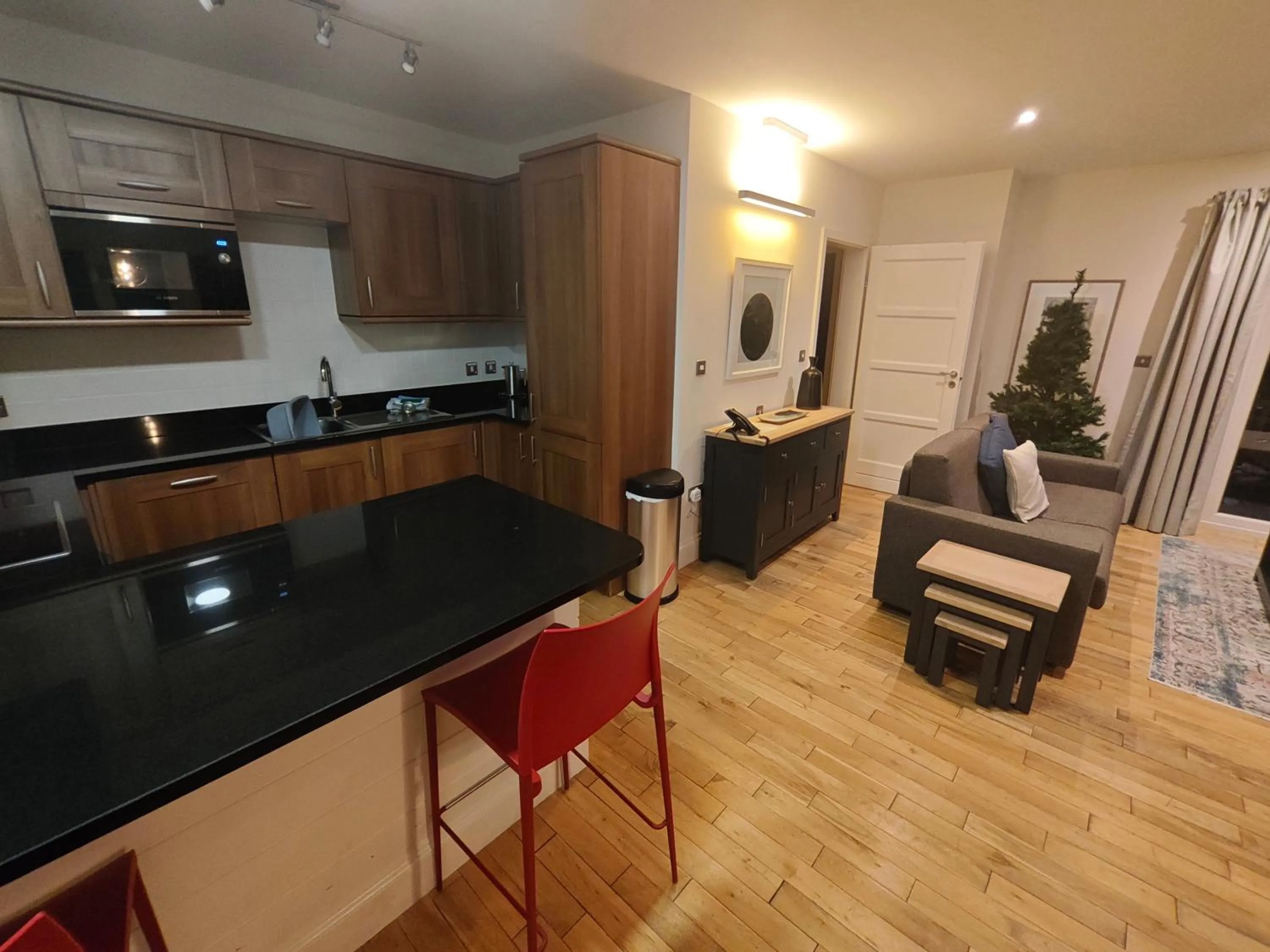 Kitchen or kitchenette in Trenython Manor Resort