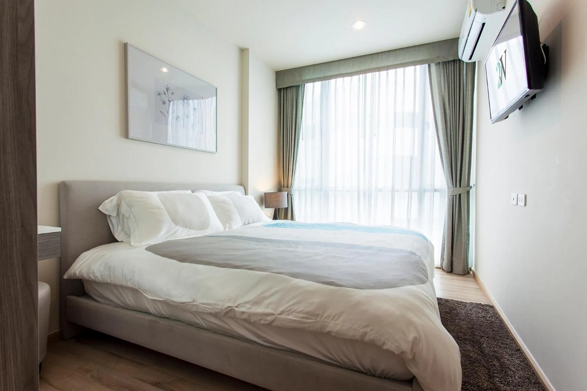 Bedroom, Bed in Phuket Town 1 Bedroom Condo Luxury Facilities, The Base Downtown